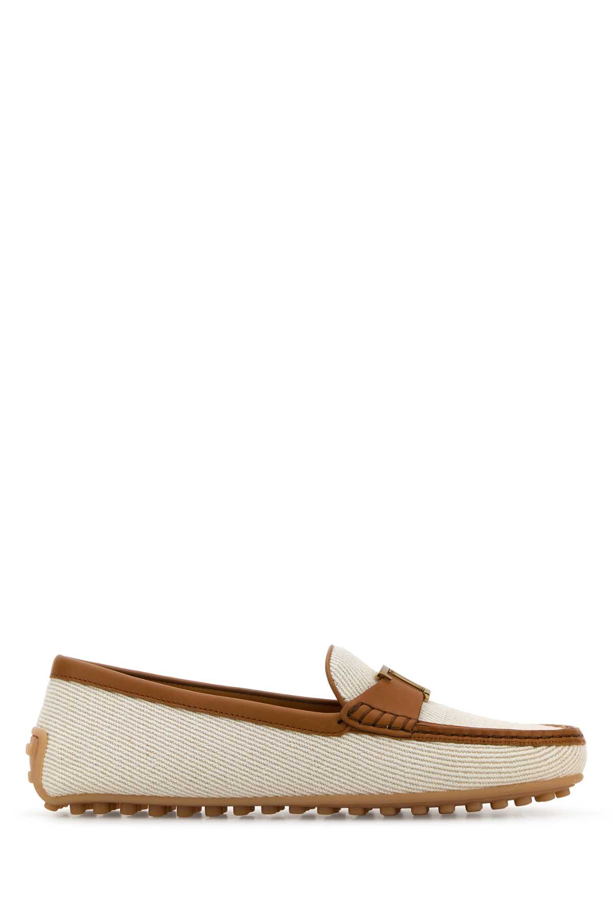 Tod's Women Sand Fabric City Loafers