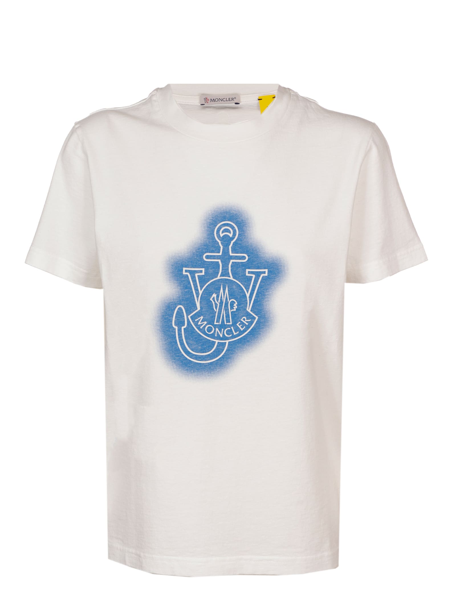 Moncler Genius 1 Moncler Jw Anderson Logo Short-sleeve Cotton T-shirt In 001