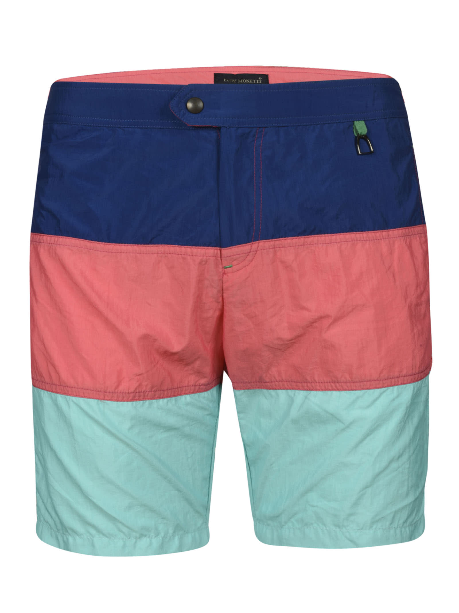 Eddy Monetti Tri-Color Buttoned Shorts