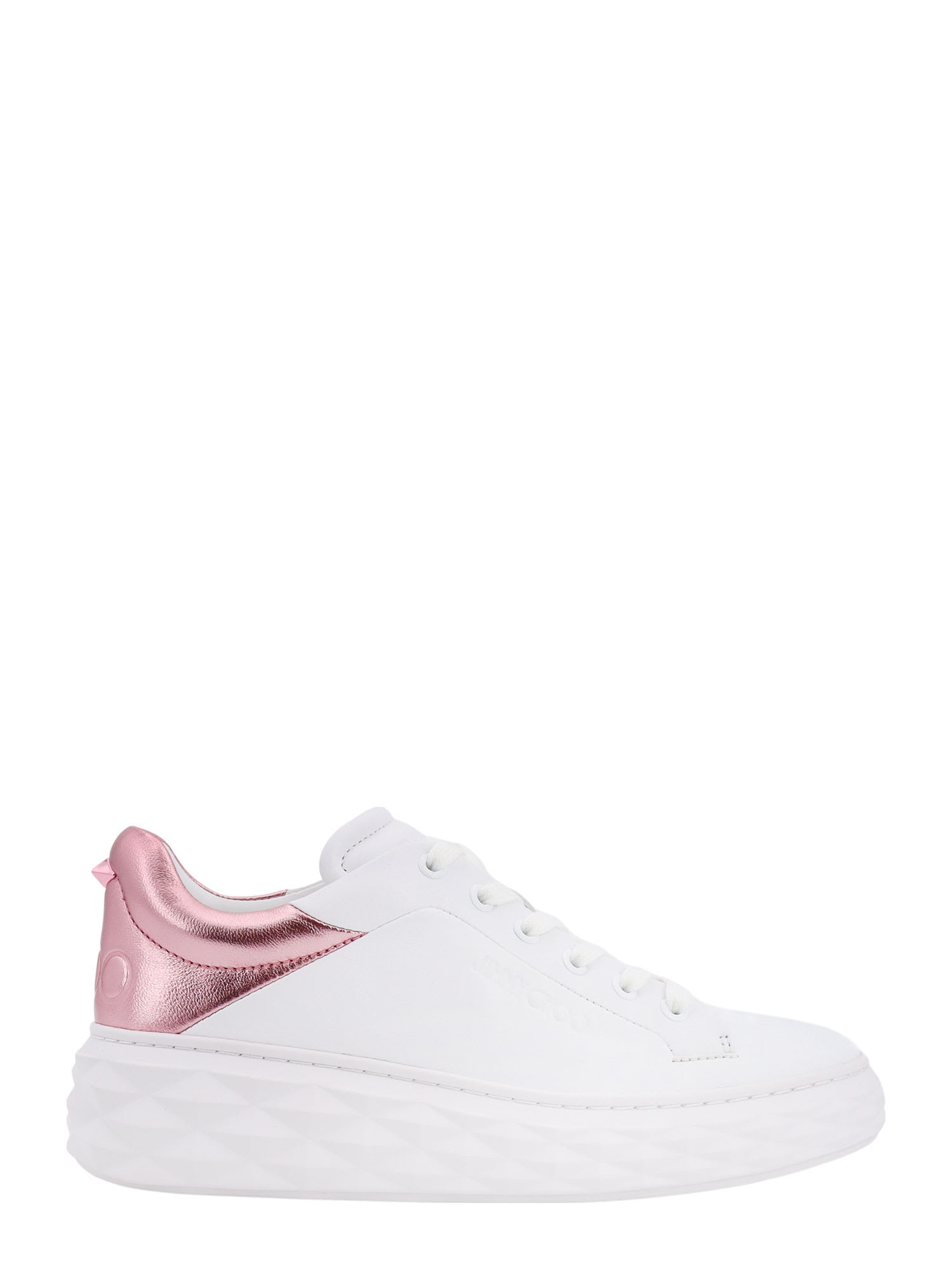 Shop Jimmy Choo Diamond Maxi /f Sneakers In White