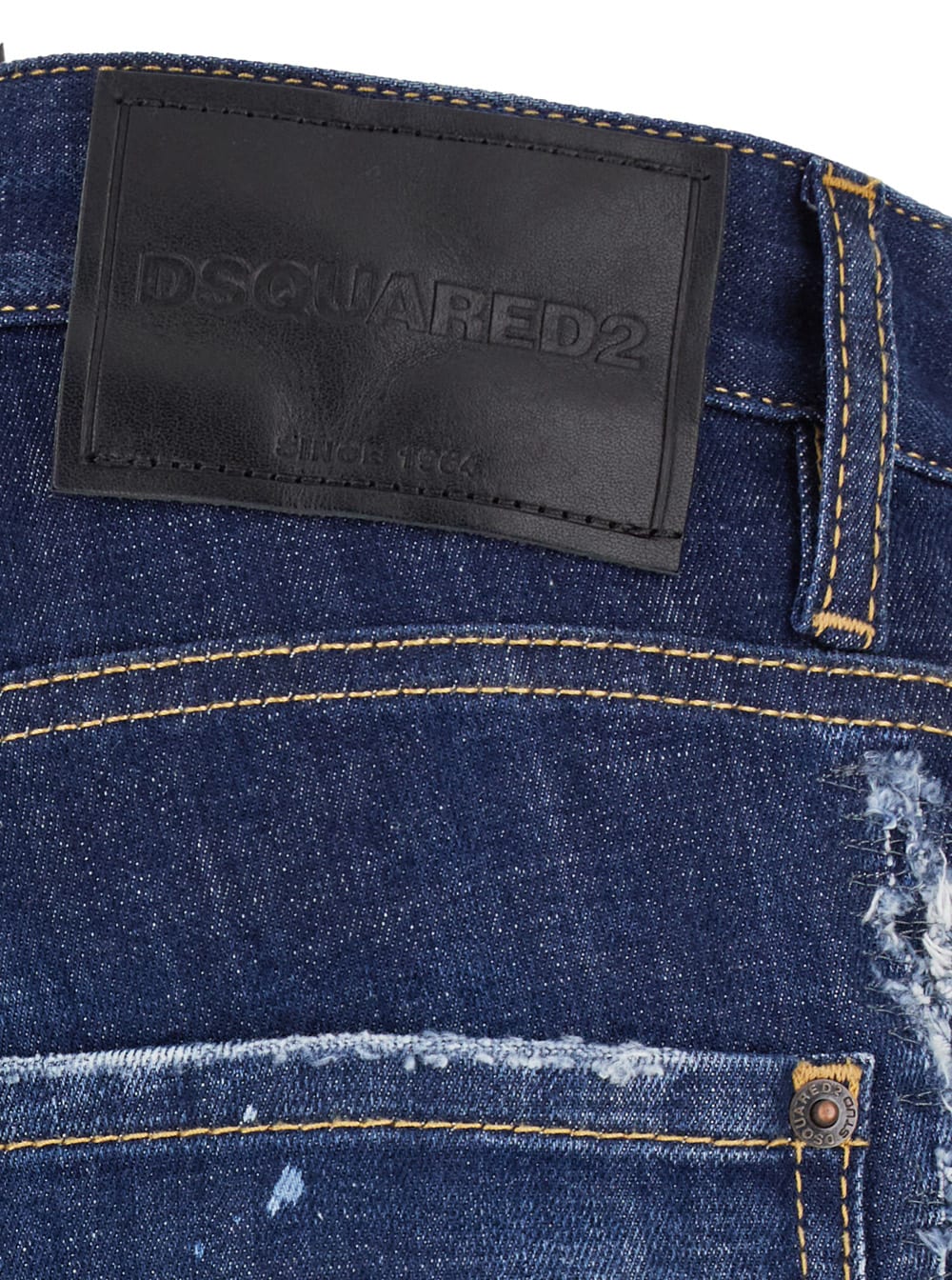 Shop Dsquared2 Cool Guy Blue Straight Jeans With Faded Effect In Stretch Cotton Denim Man