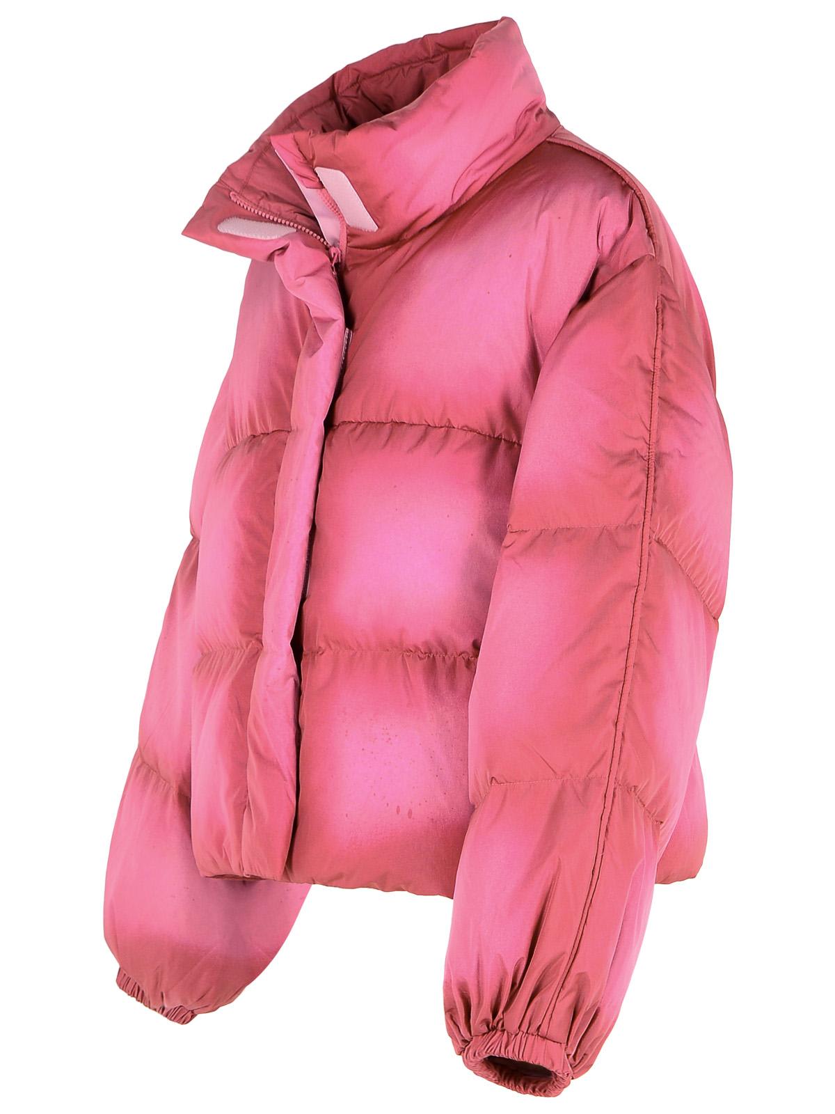 Shop Acne Studios Pink Nylon Down Jacket