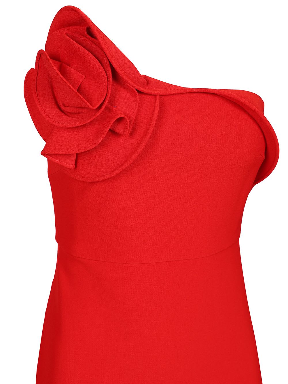ROLAND MOURET CREPE MIDI DRESS