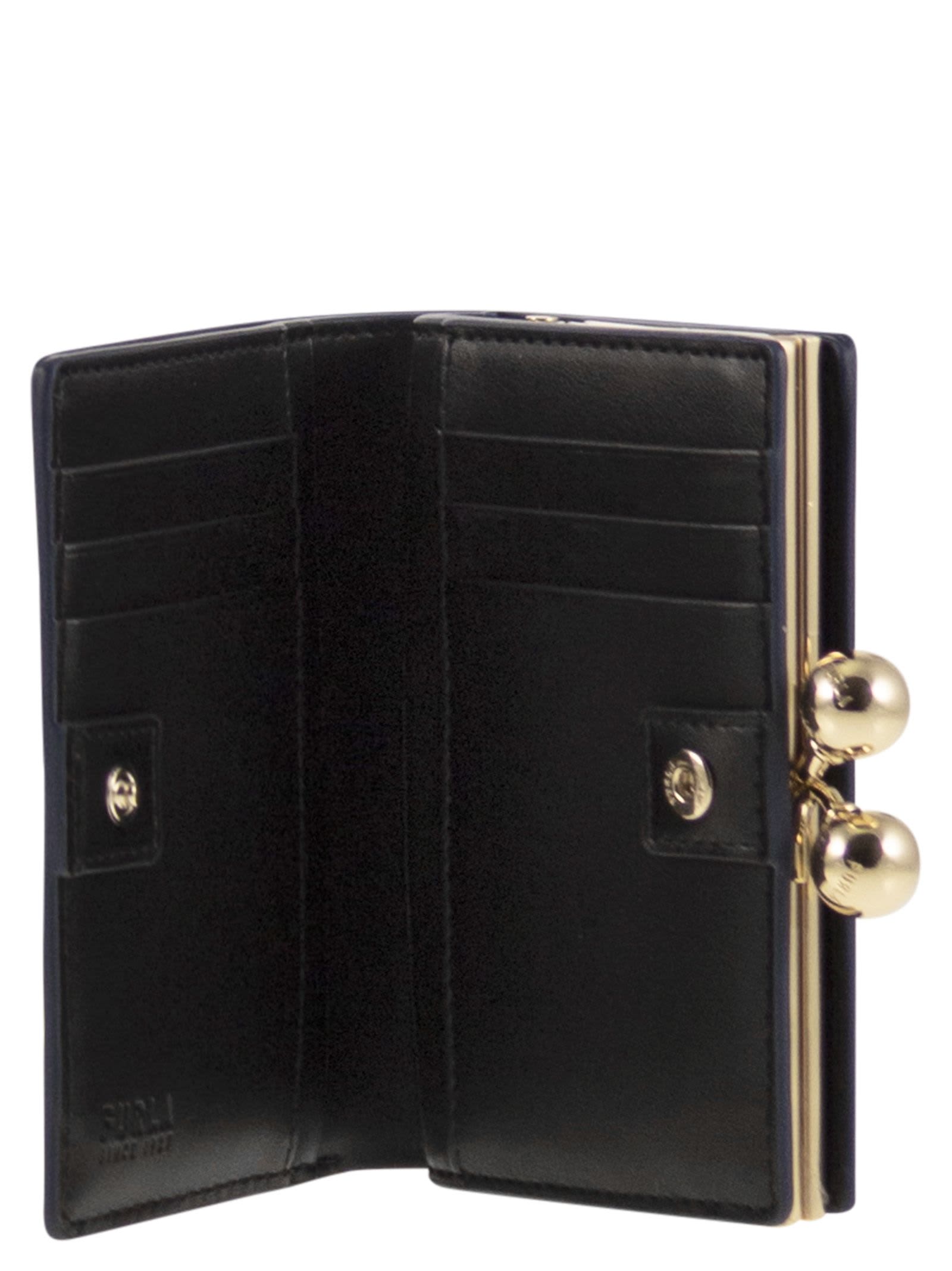Furla Dots S Compact Wallet Accessories In Blue