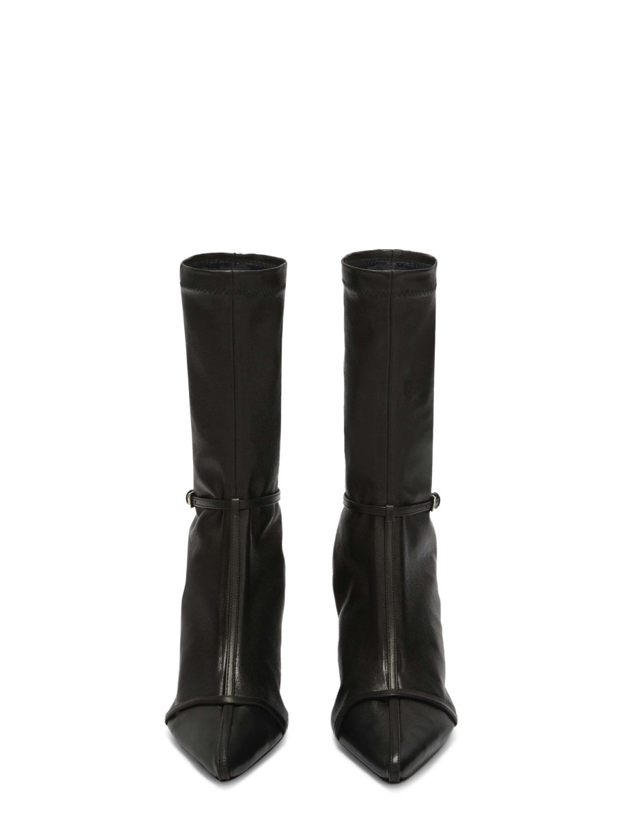 Shop Jil Sander Leather Boot In Black