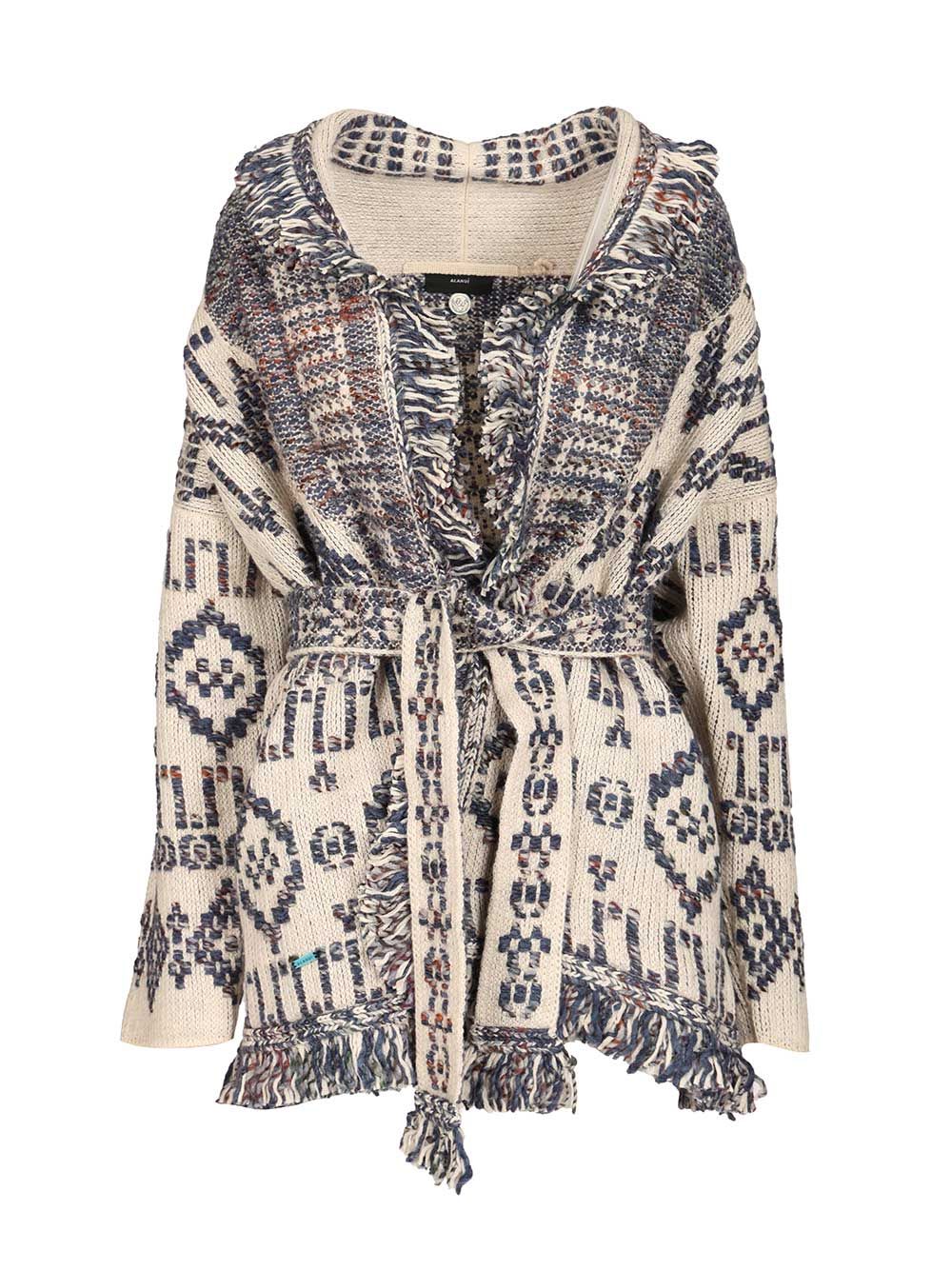Alanui Grunge Beat Knitwear Blue In Neutral