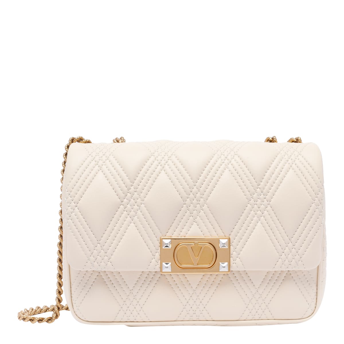 Valentino Medium Shoulder Bag Quiltie 67 In White