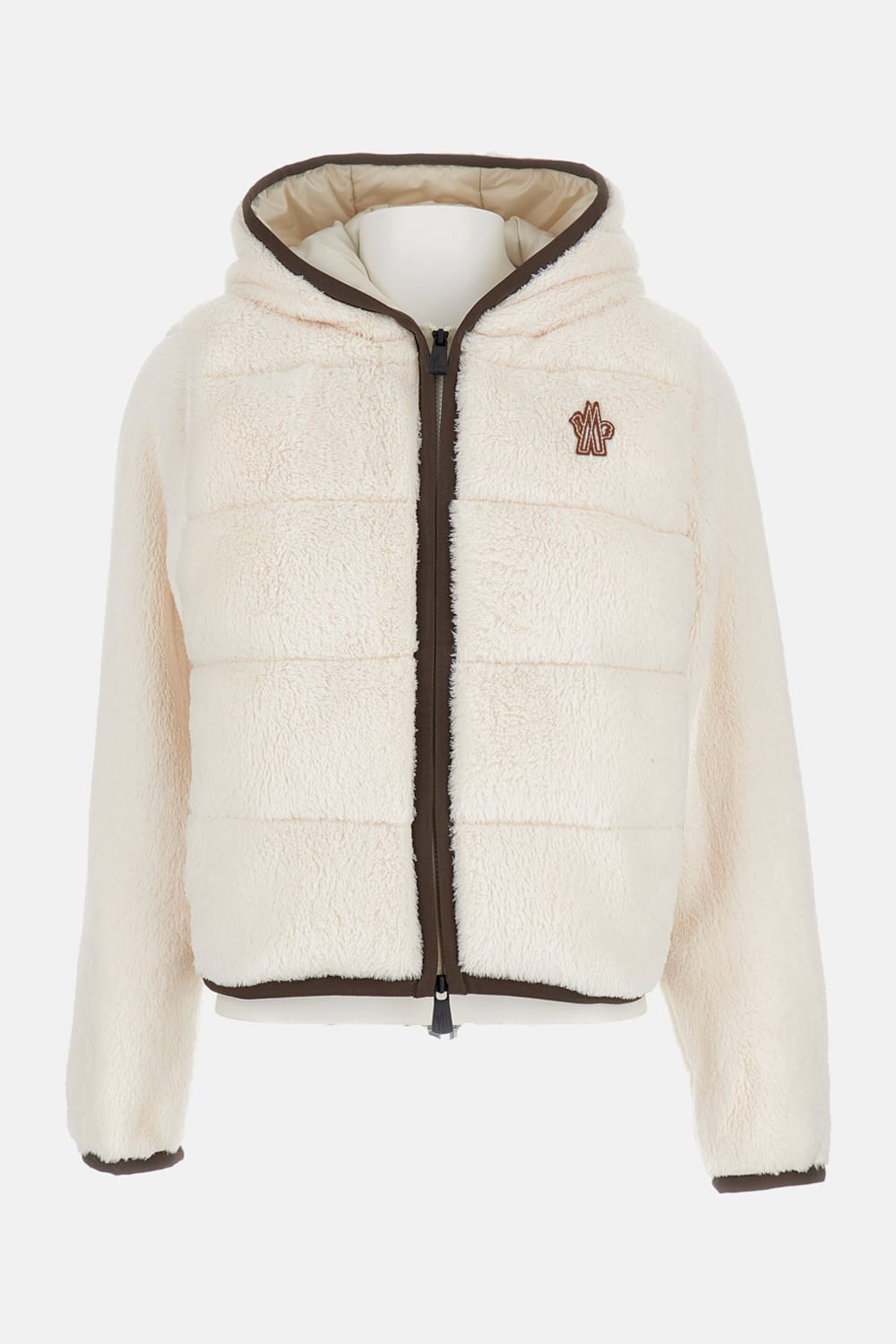 Moncler Grenoble Zipper Hoodie In White