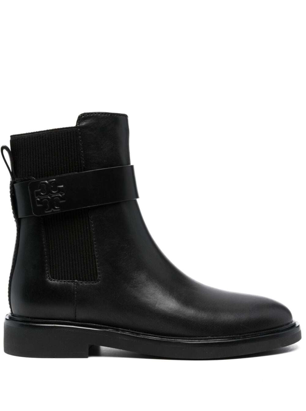 Shop Tory Burch Double T Riding Bootie In Black