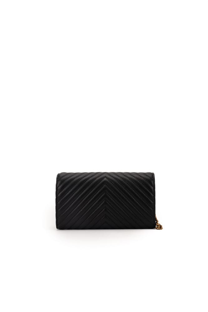 Shop Pinko Love Simply Chevron Wallet In Nero