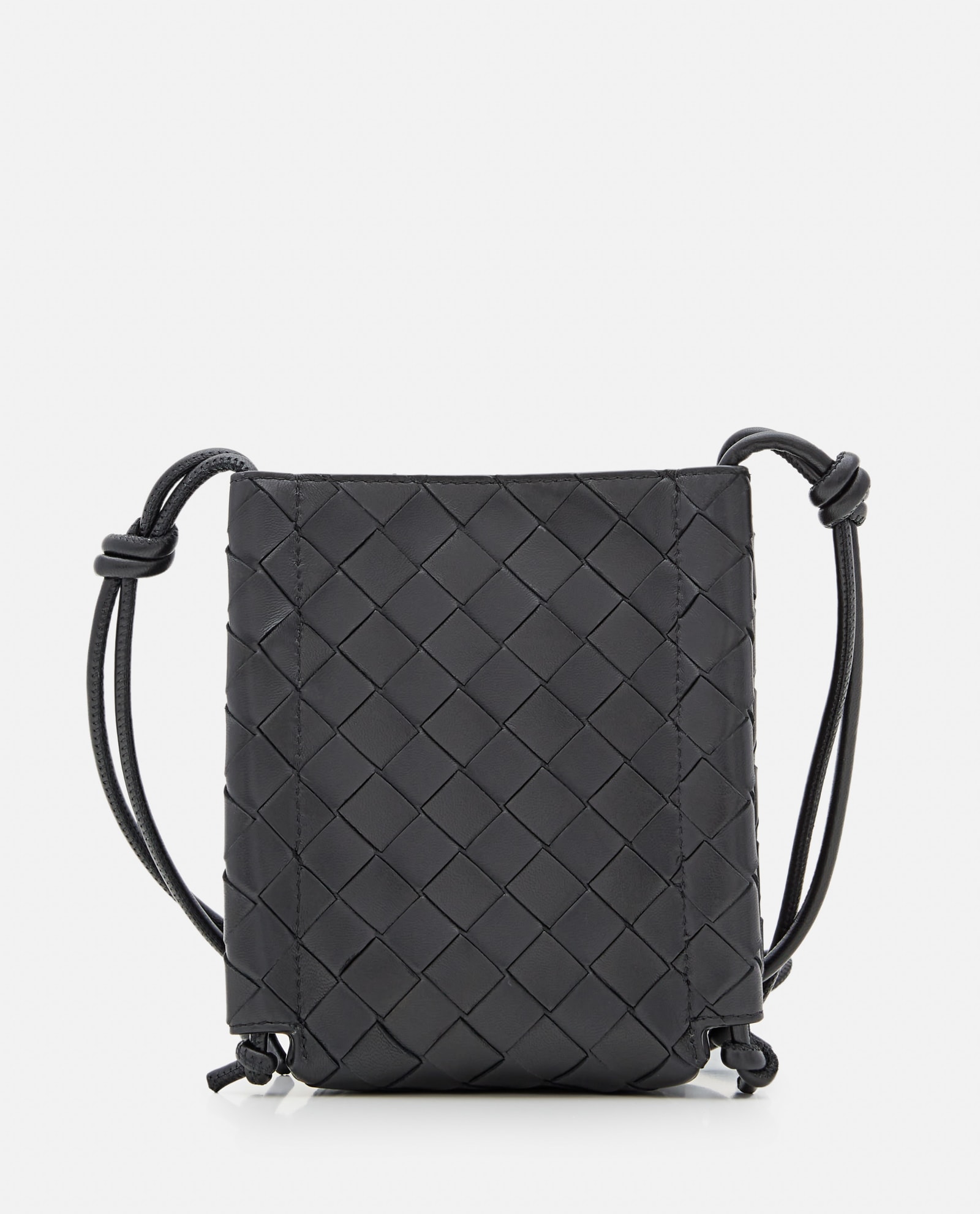 Mini Bucket Leather Shoulder Bag In Black