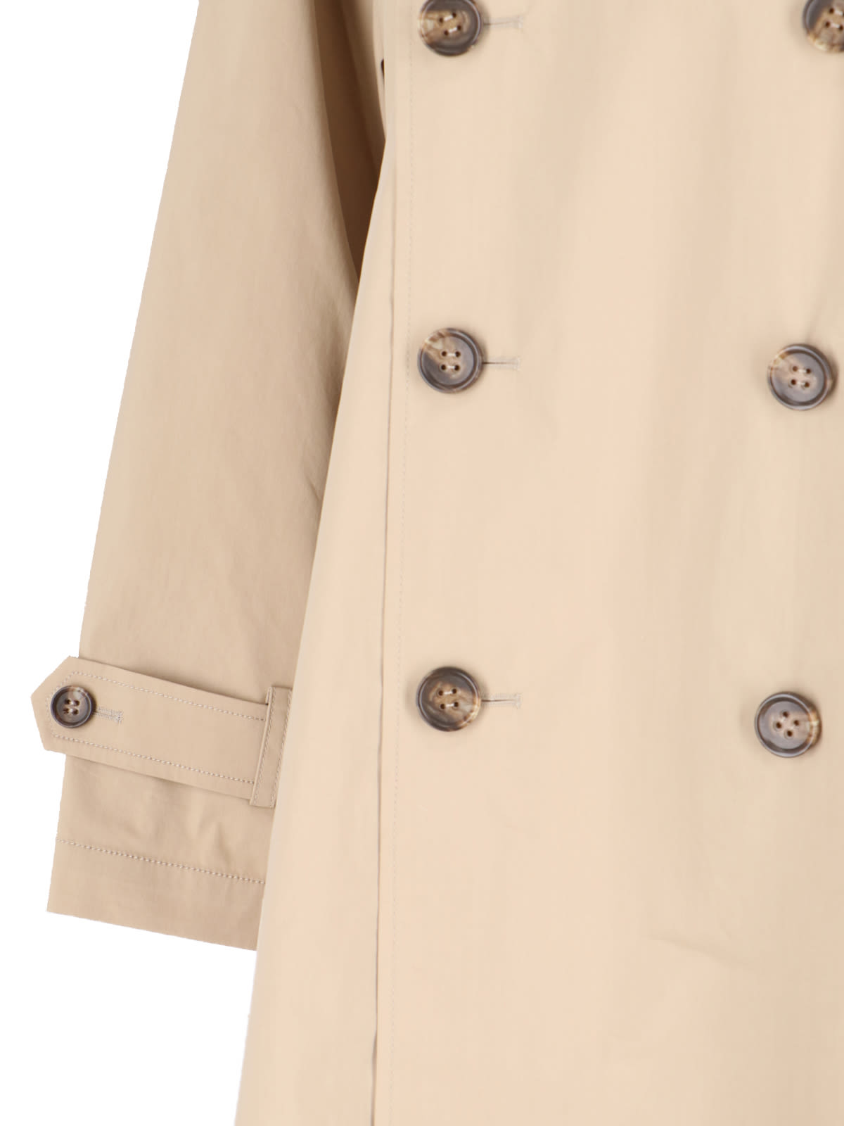Shop Vis-a-vis Double-breasted Trench Coat In Beige