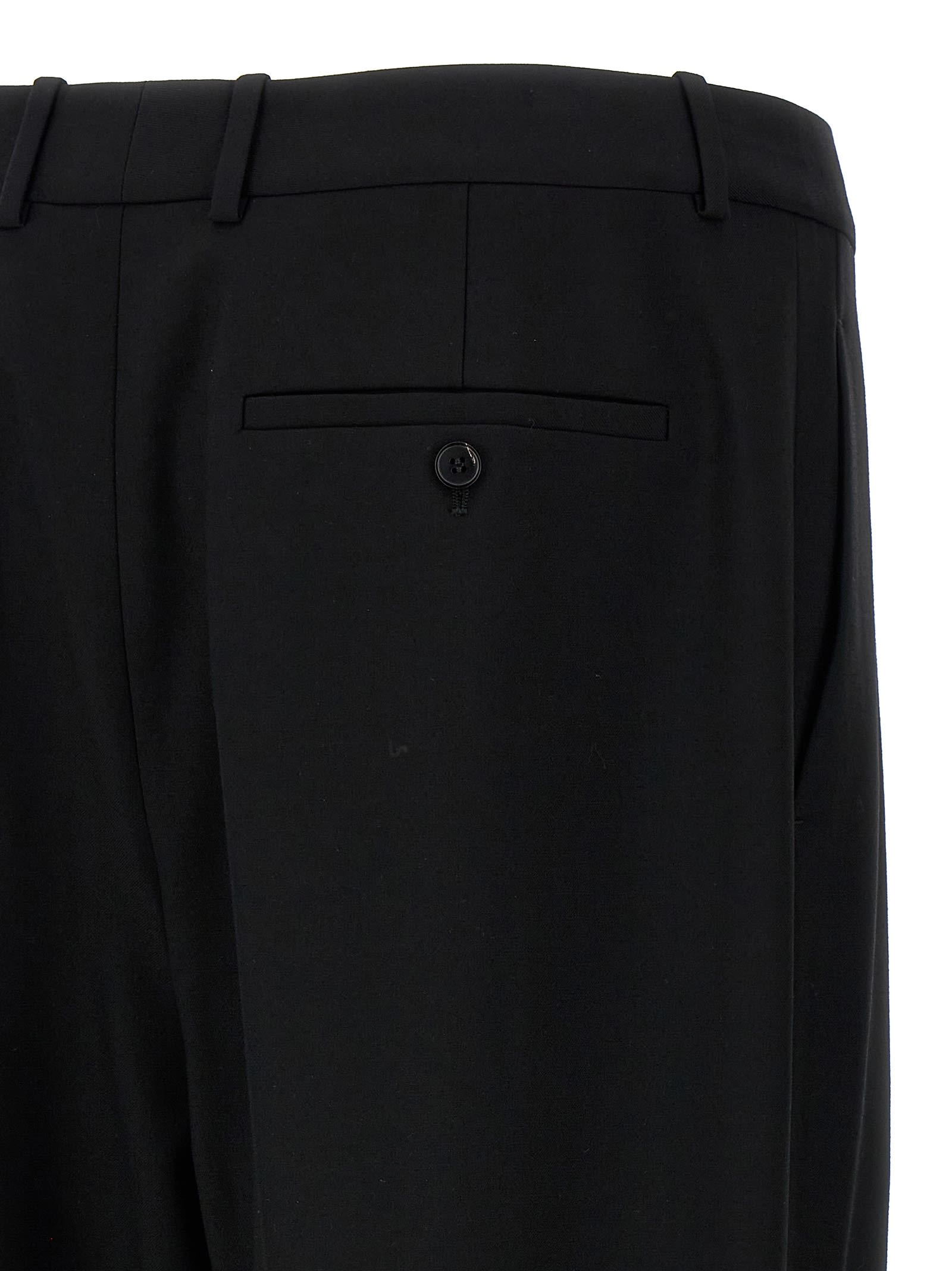 Shop Saint Laurent 90s Pants In Black