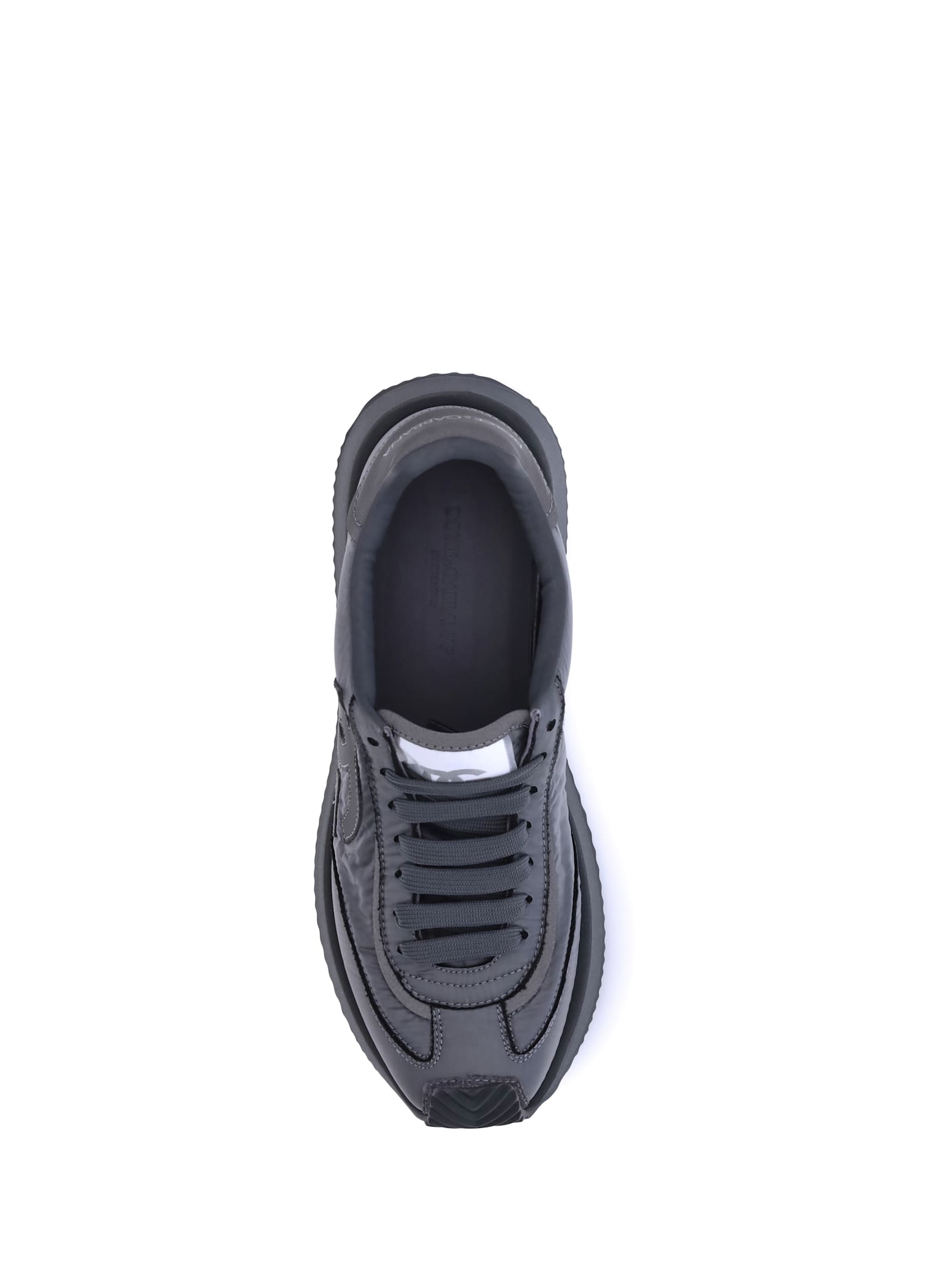 Dolce & Gabbana Low-top Nylon Sneakers With Leather Inserts