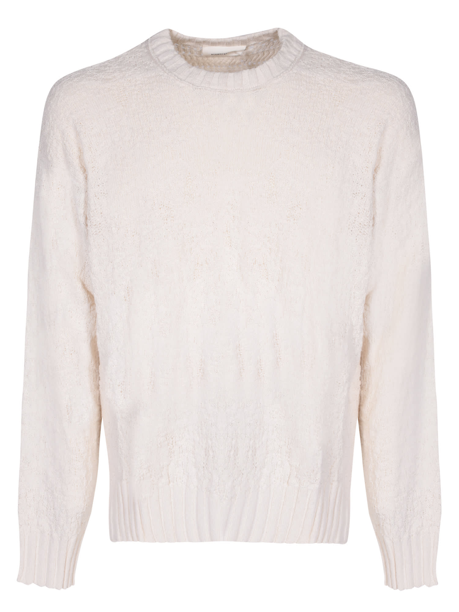 Shop Atomo Factory Destroy Ivory Sweater By  In White