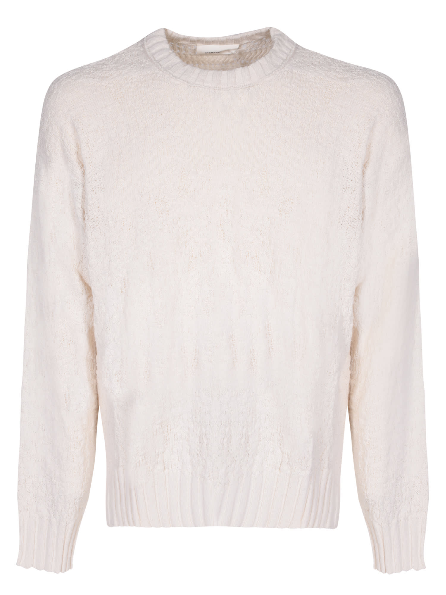 Shop Atomo Factory Destroy Ivory Sweater In White