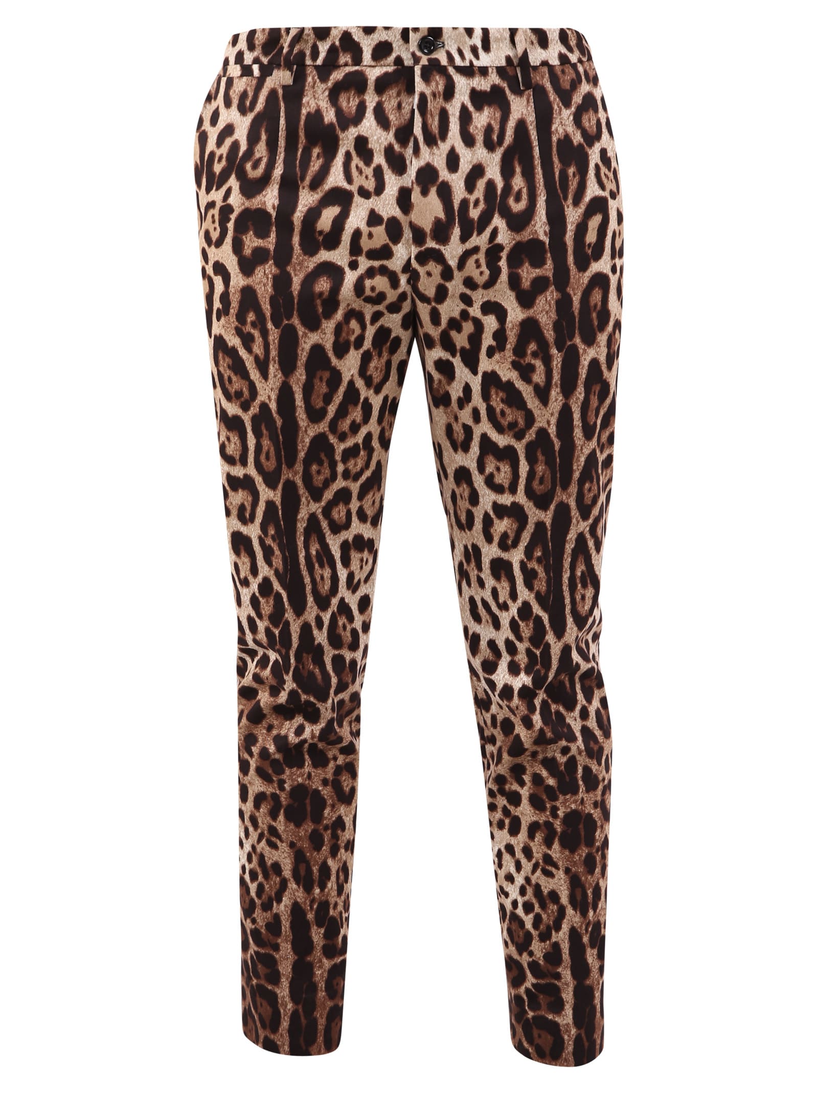 DOLCE & GABBANA LEOPARD PRINT TROUSERS,11310751