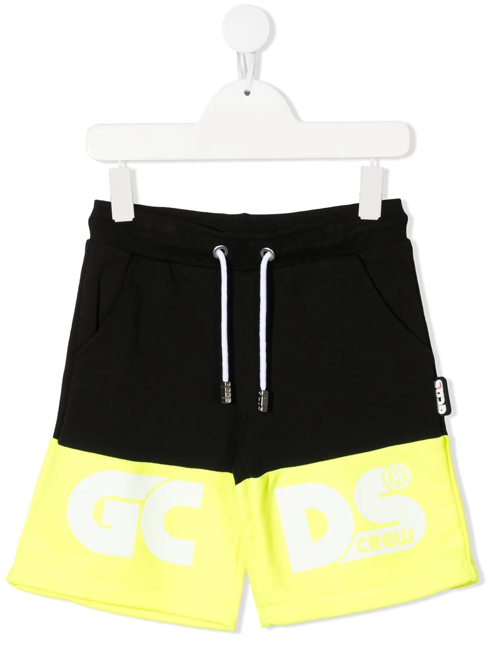 Gcds Mini Kids' Logo-print Track Shorts In Nero