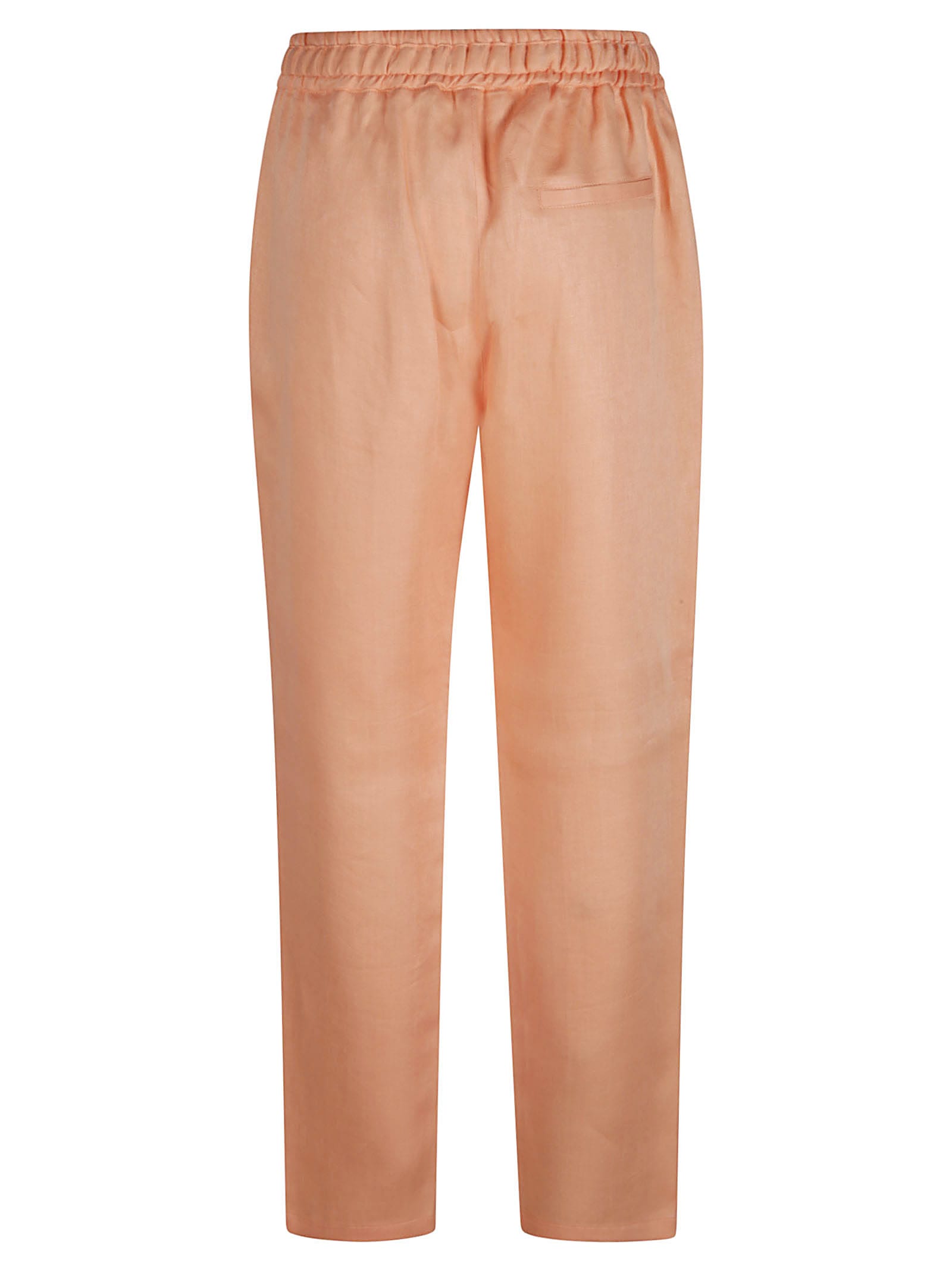 Shop Barba Napoli Ribbed Waist Trousers In Pesca