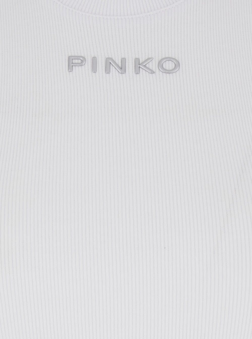 Pinko Unique Ribbed Sleeveless Top In White