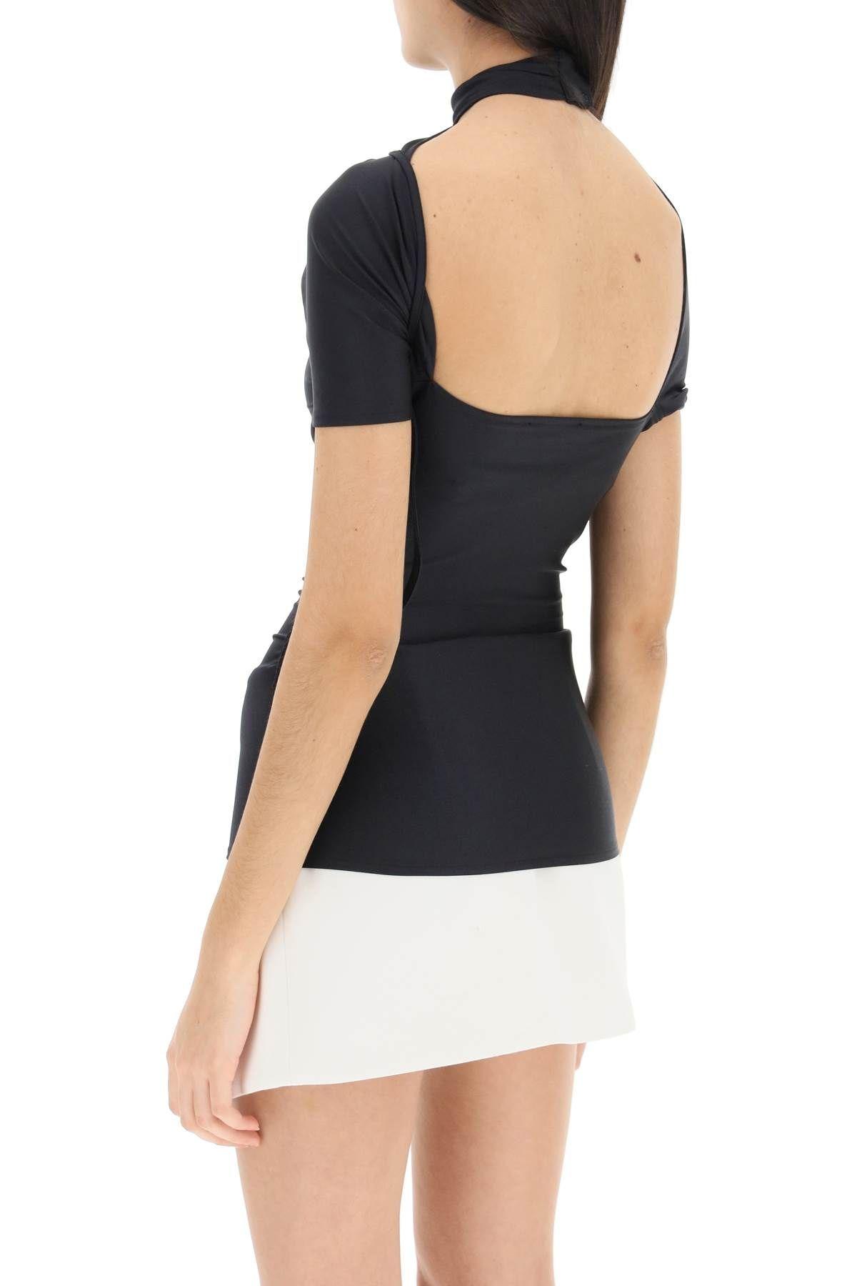 Shop Coperni Top With Knotted Details In Black