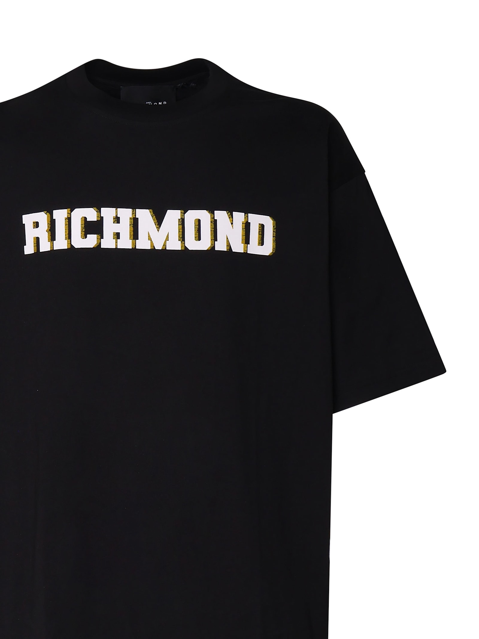 Shop John Richmond Logo T-shirt In Cotton In Black