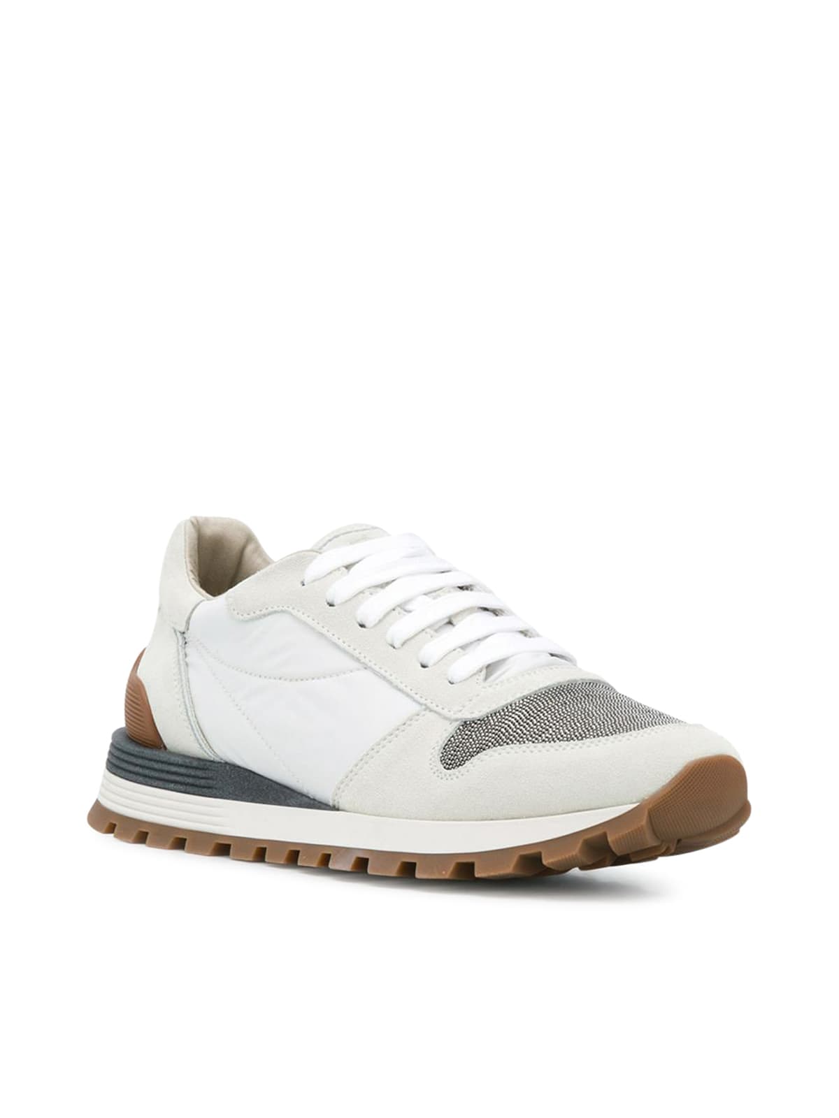 Shop Brunello Cucinelli Pair Of Sneakers In White