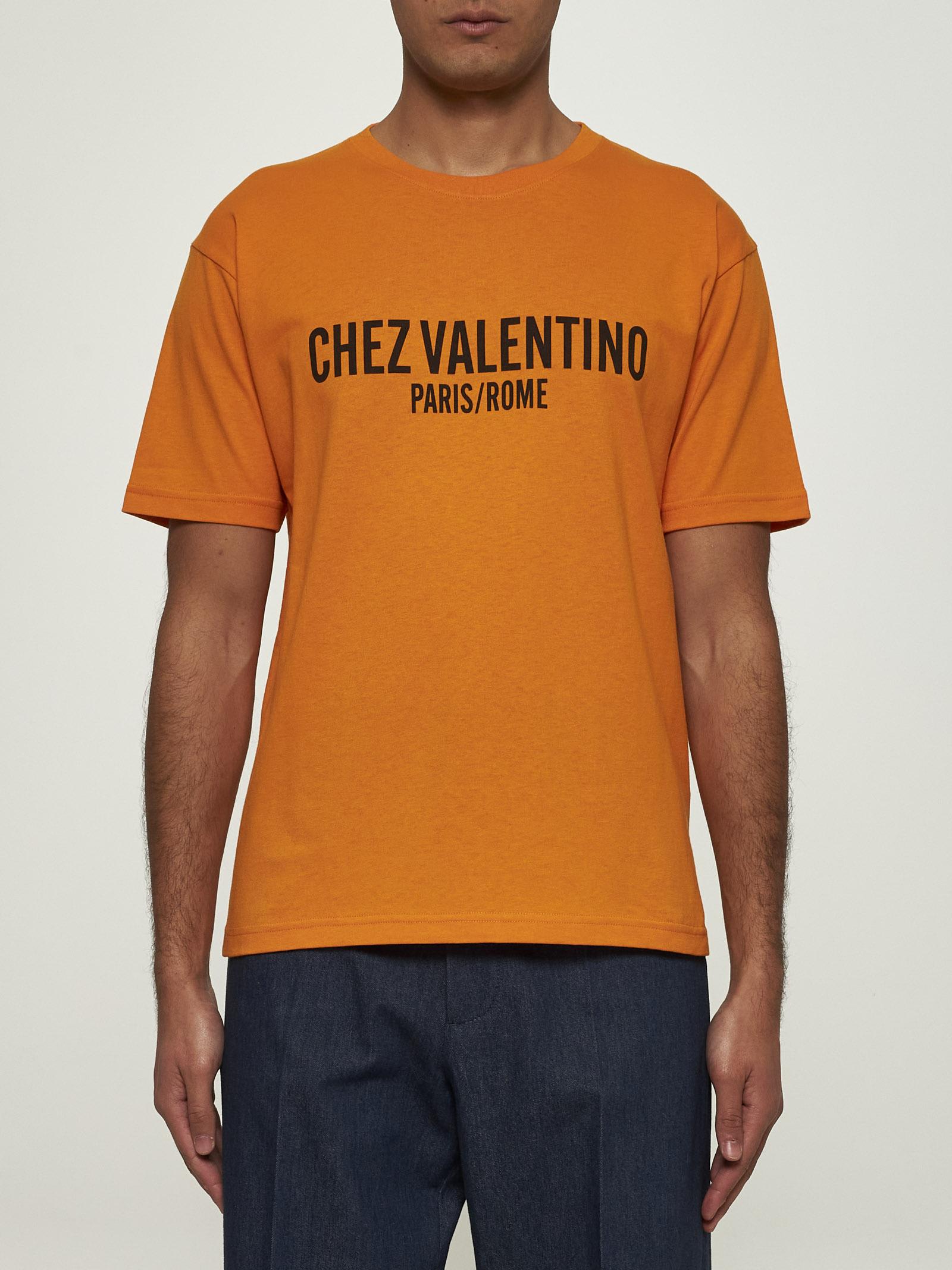 Valentino Cotton T-shirt With Chez Print