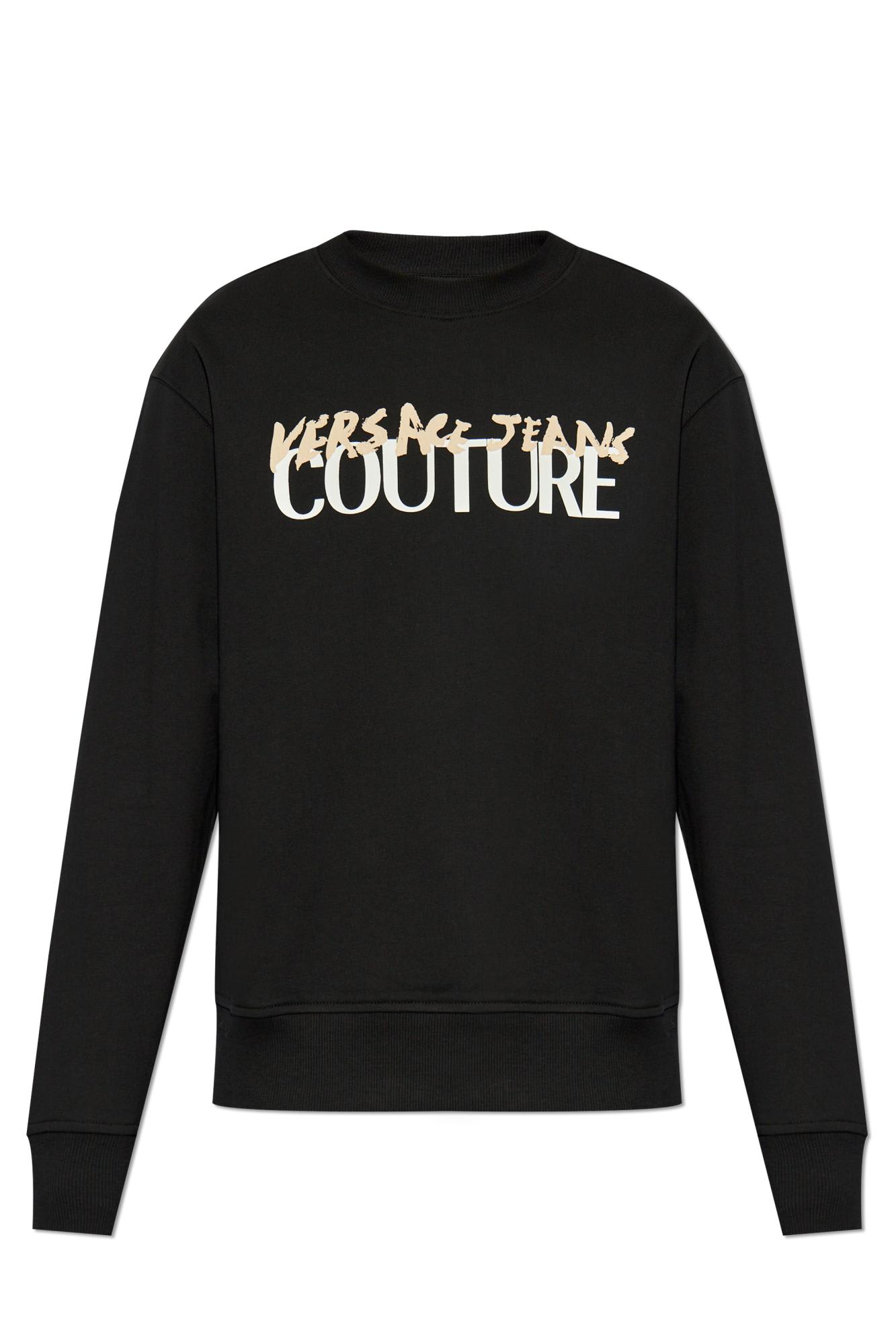 VERSACE JEANS COUTURE VERSACE JEANS COUTURE SWEATSHIRT WITH PRINTED LOGO 