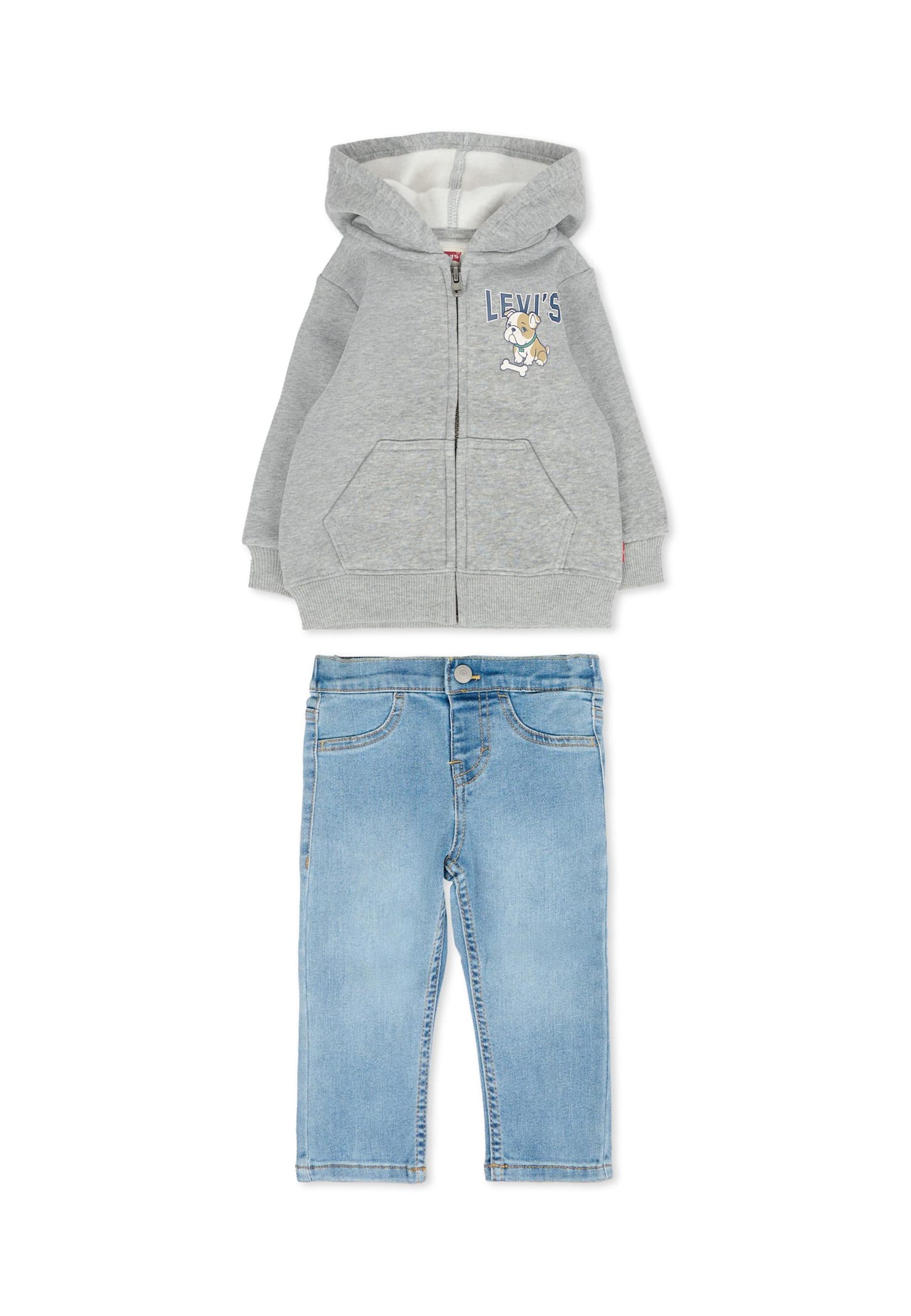 Levi's Green Suit For Baby Boy With Logo In Multi