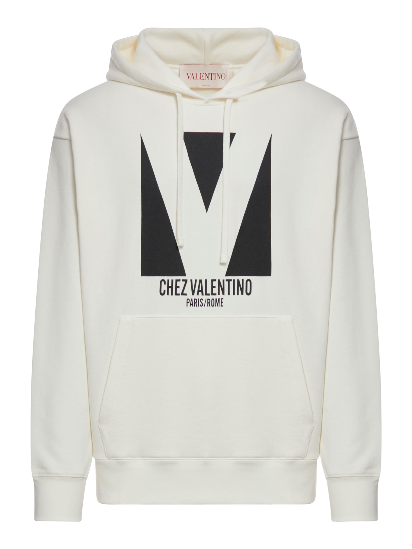 Cotton Hoodie With Chez Valentino Print