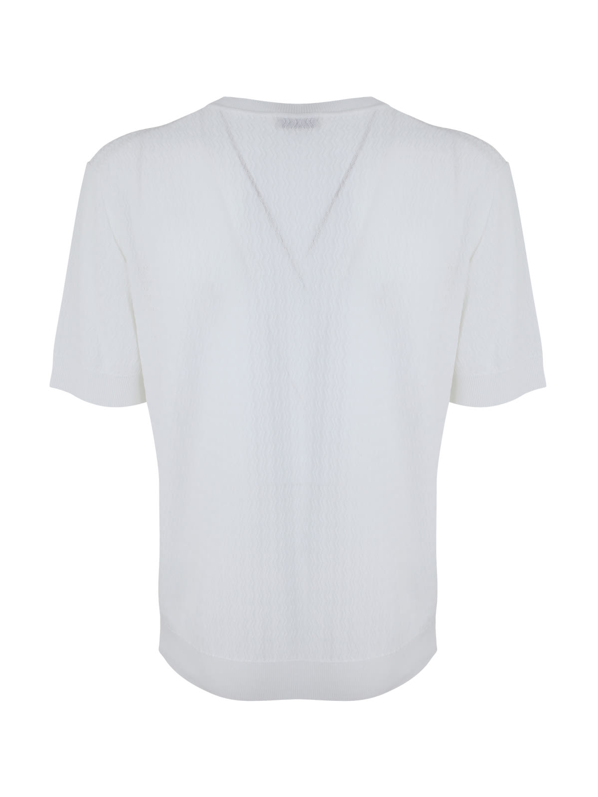 Shop Filippo De Laurentiis Short Sleeve Over Pullover In White