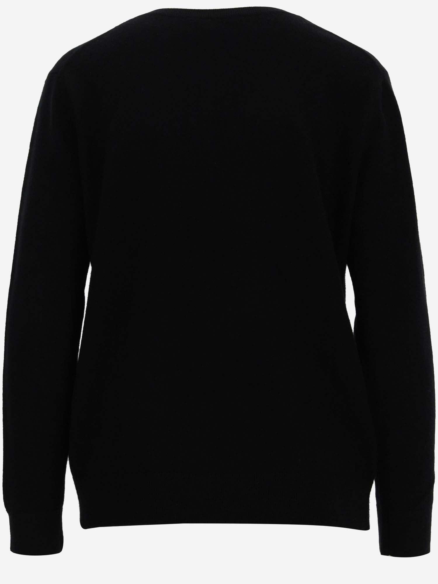 Vince Pure Cashmere V-neck Pullover With Ribbed Edges In Black