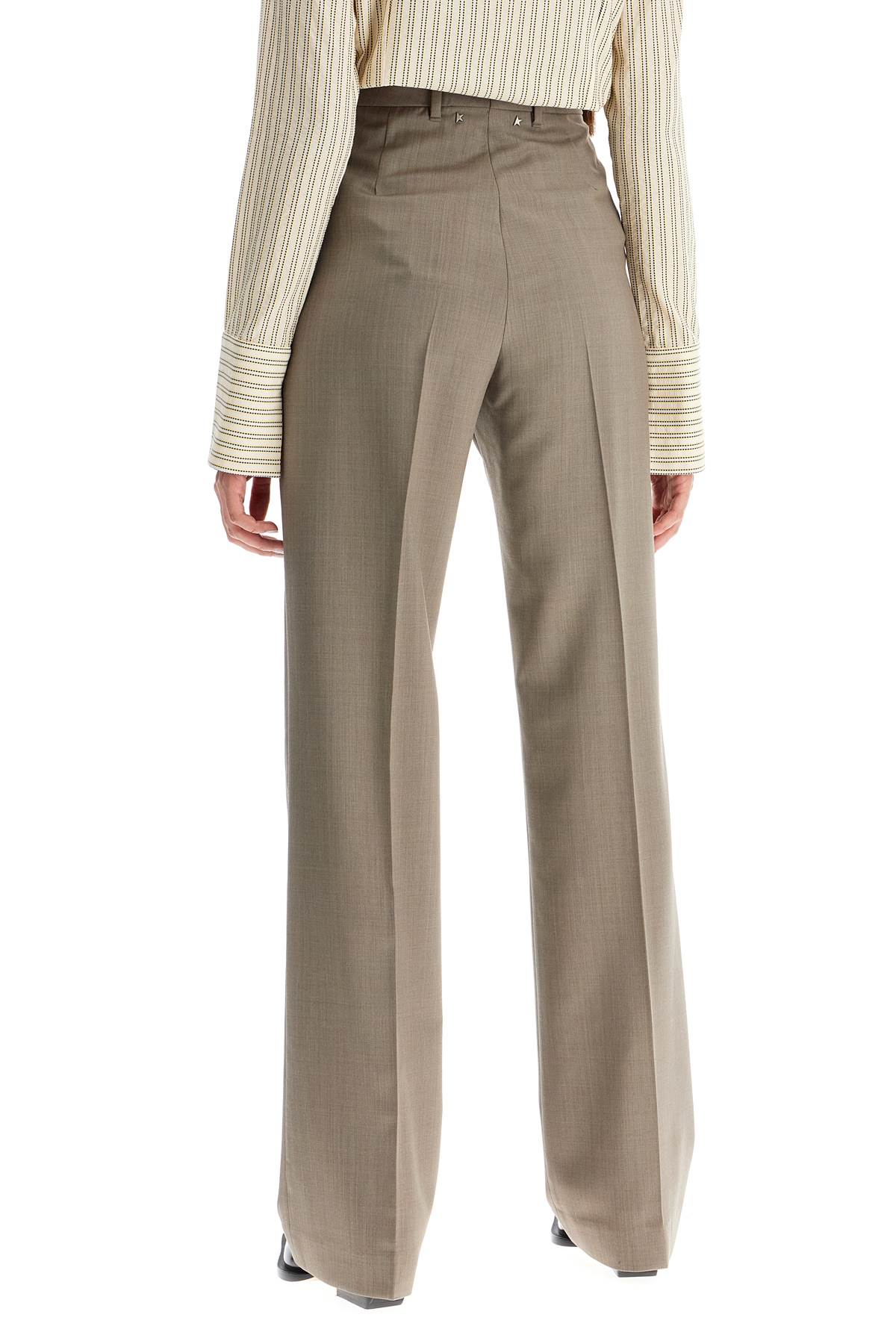 Shop Golden Goose Lightweight Tailored Wool Trousers In Fallen Rock