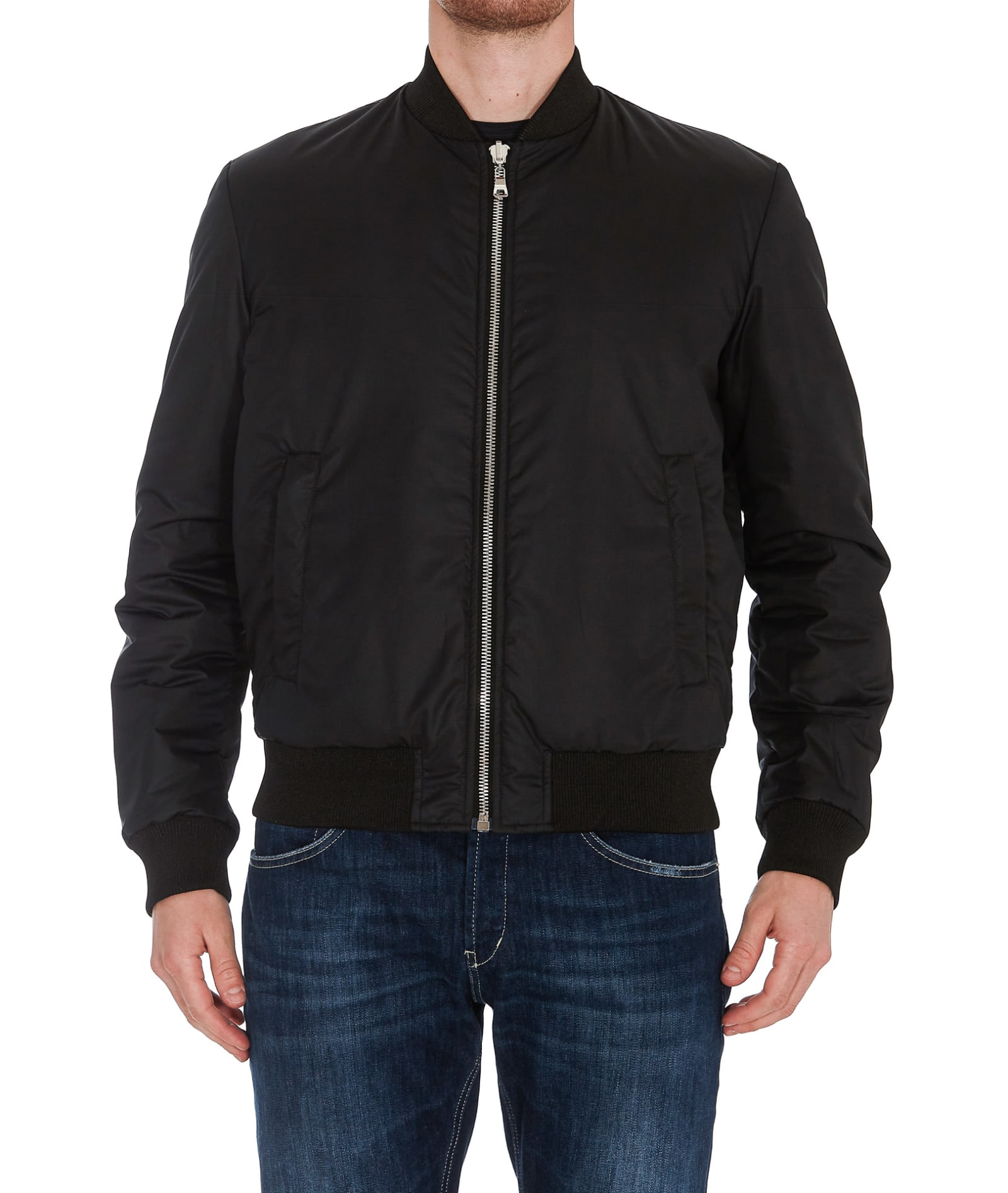 BALMAIN MONOGRAM REVERSIBLE BOMBER JACKET,VH0TF063003H 0PA