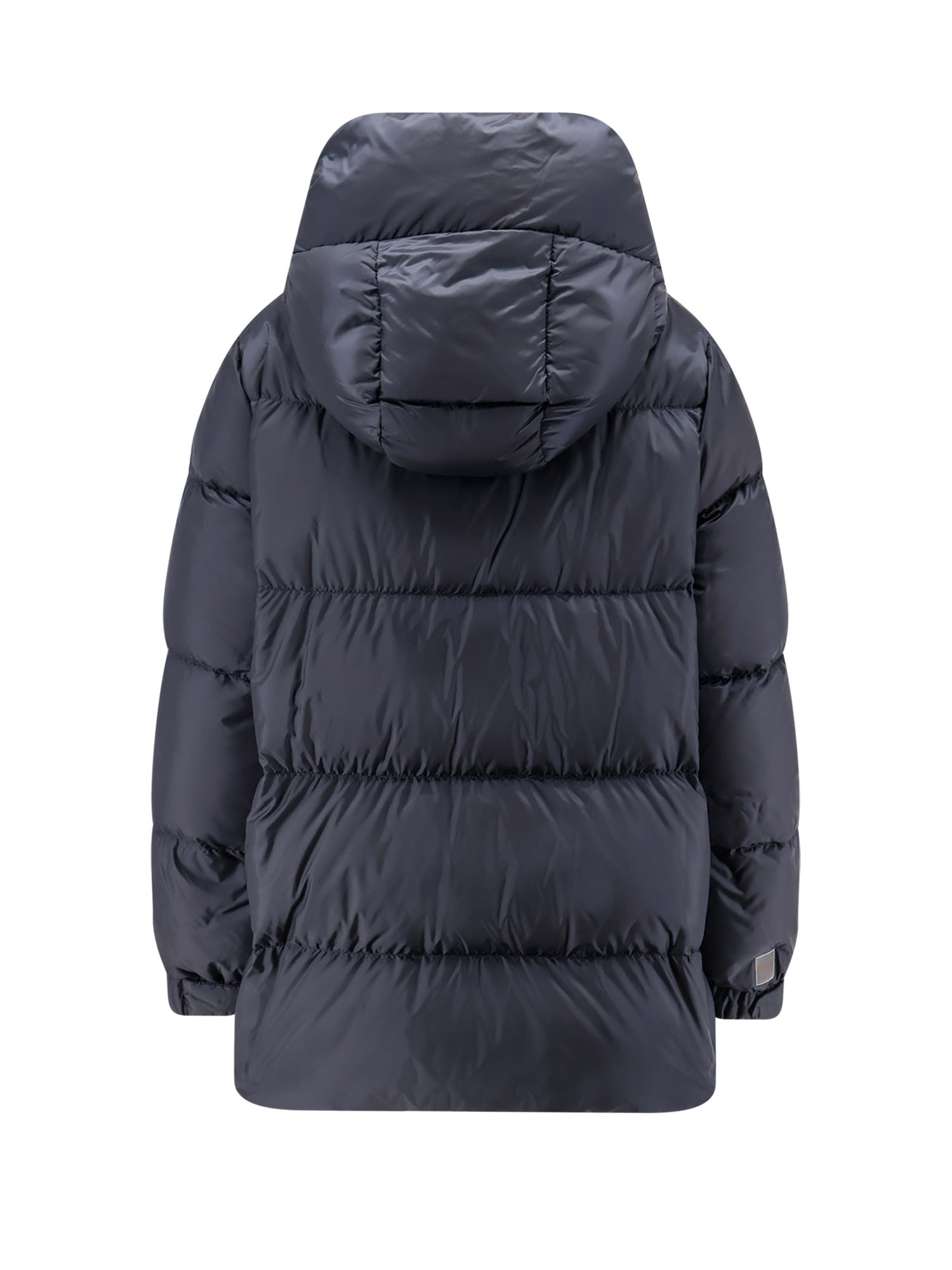 Max Mara The Cube Seia  Hooded Down Jacket In Blue