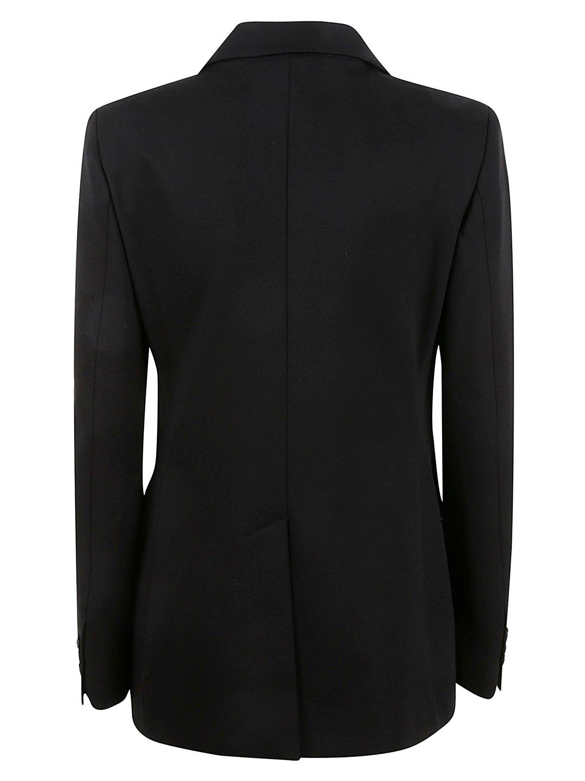 Shop Aspesi Flap-pocketed Double-breasted Blazer In Black