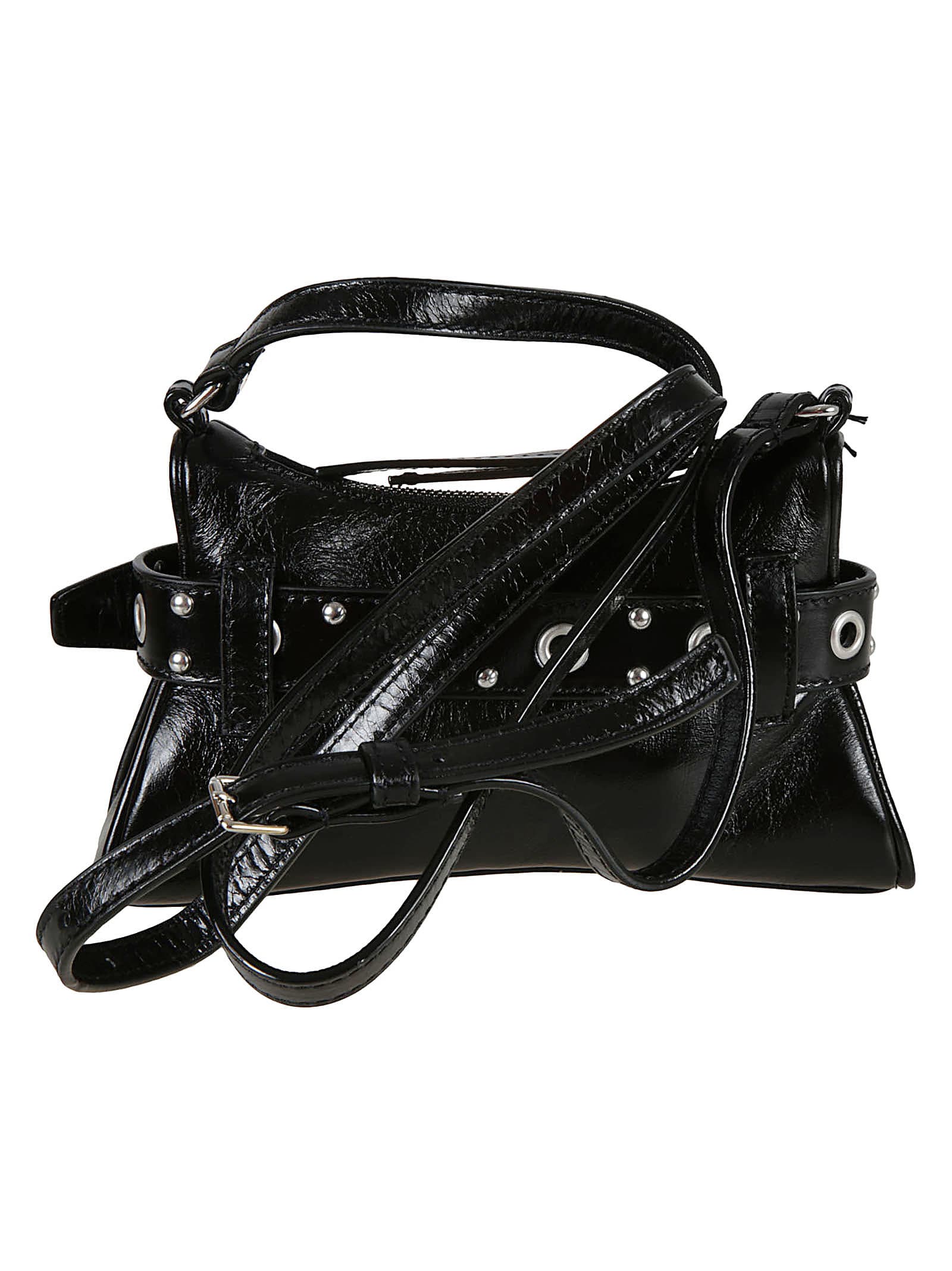 Shop Dsquared2 Logo Belted Shoulder Bag In Black