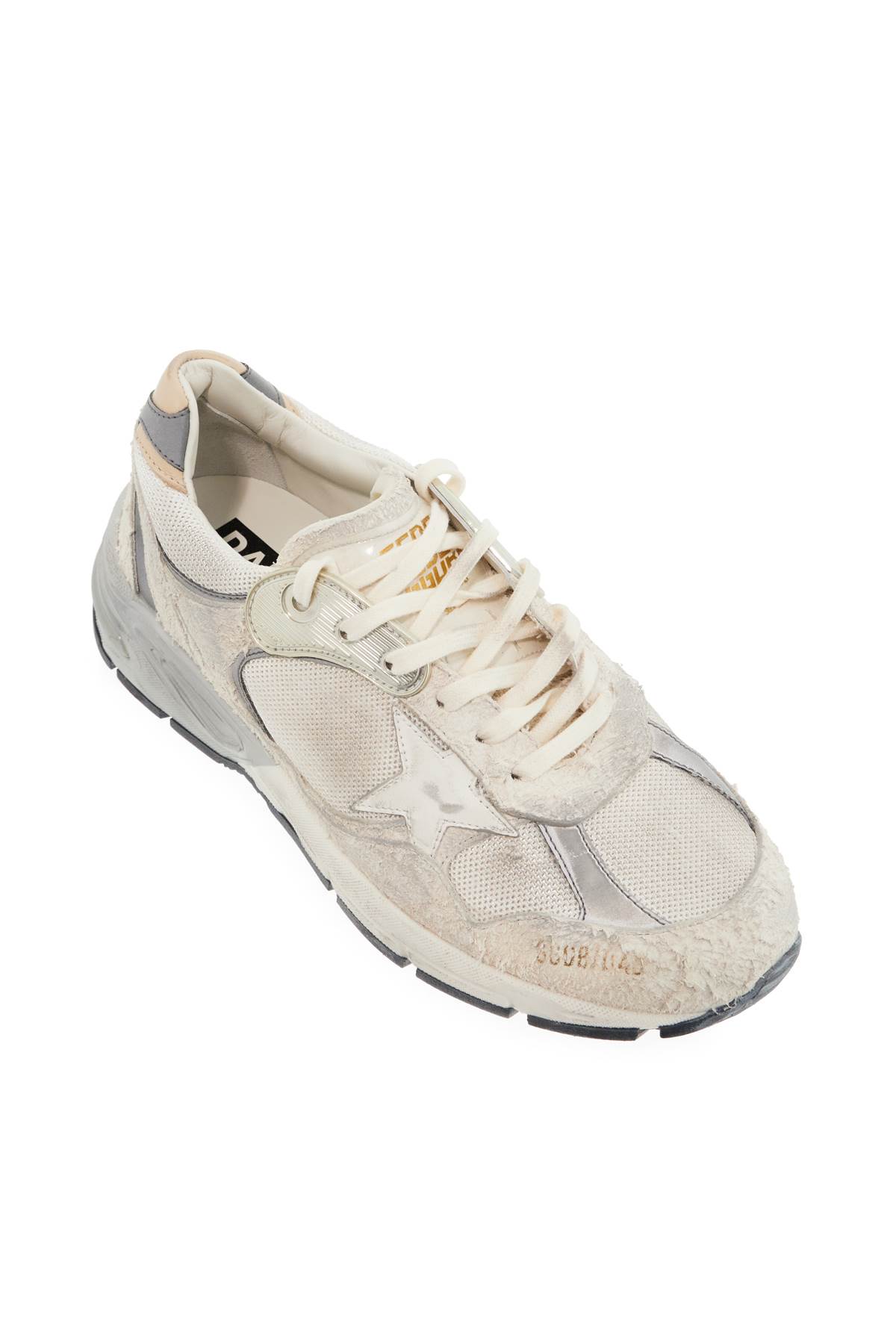 Shop Golden Goose Dad-star Sne In White/silver (white)