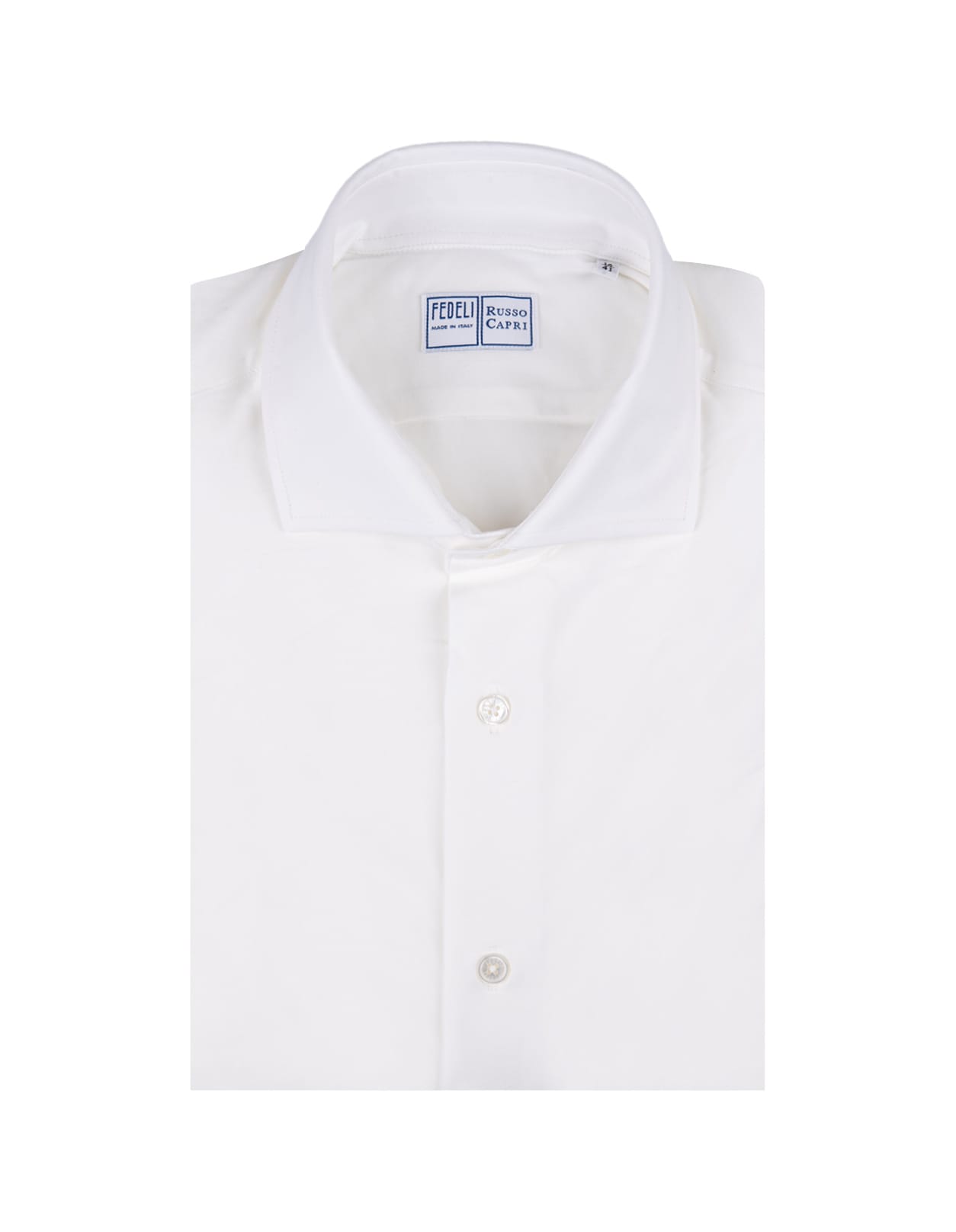 Shop Fedeli White Strech Shirt