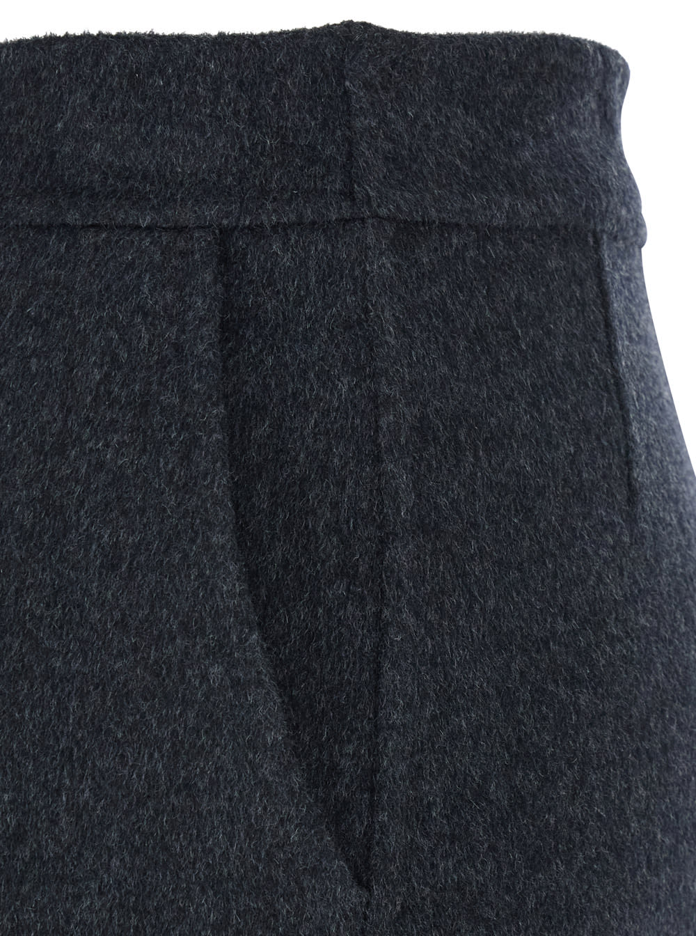 Semicouture Ilaria Grey Skirt With Side Pockets In Wool Woman In Gray