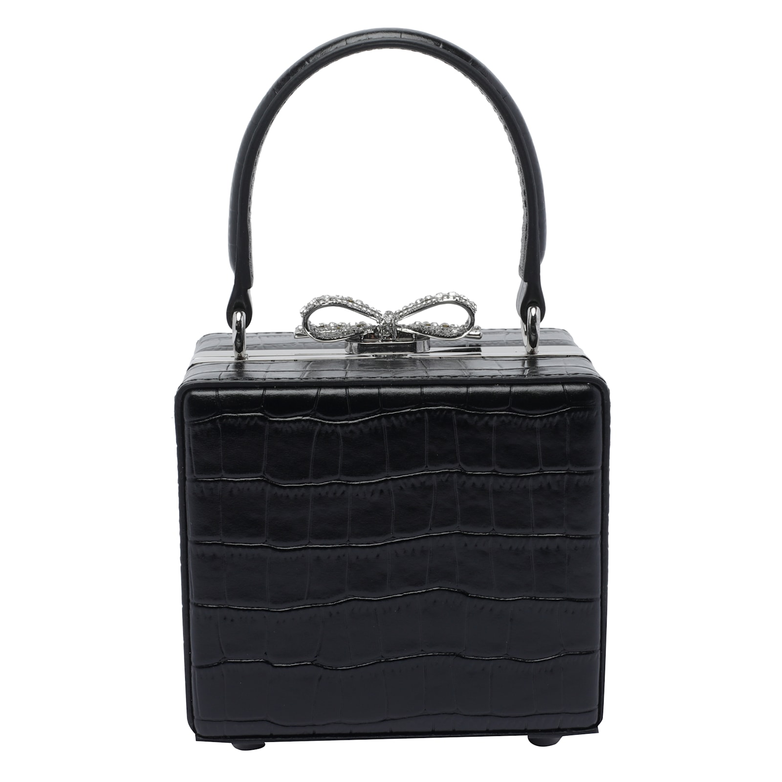 Self-portrait Self Portrait Micro Leather Handbag In Black