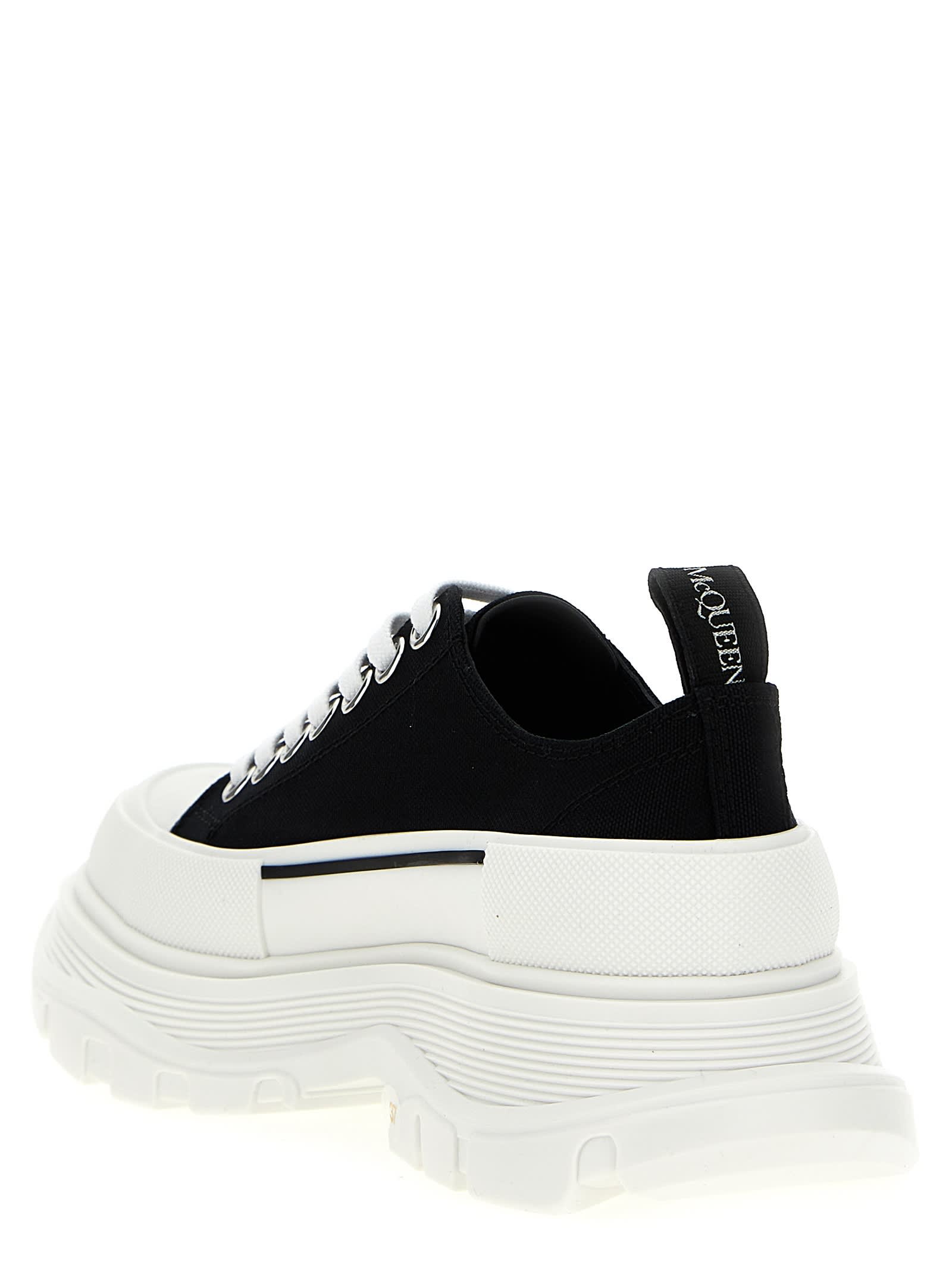 ALEXANDER MCQUEEN: Tread Slick sneakers in canvas - Black  Alexander  Mcqueen sneakers 697072W4MV2 online at