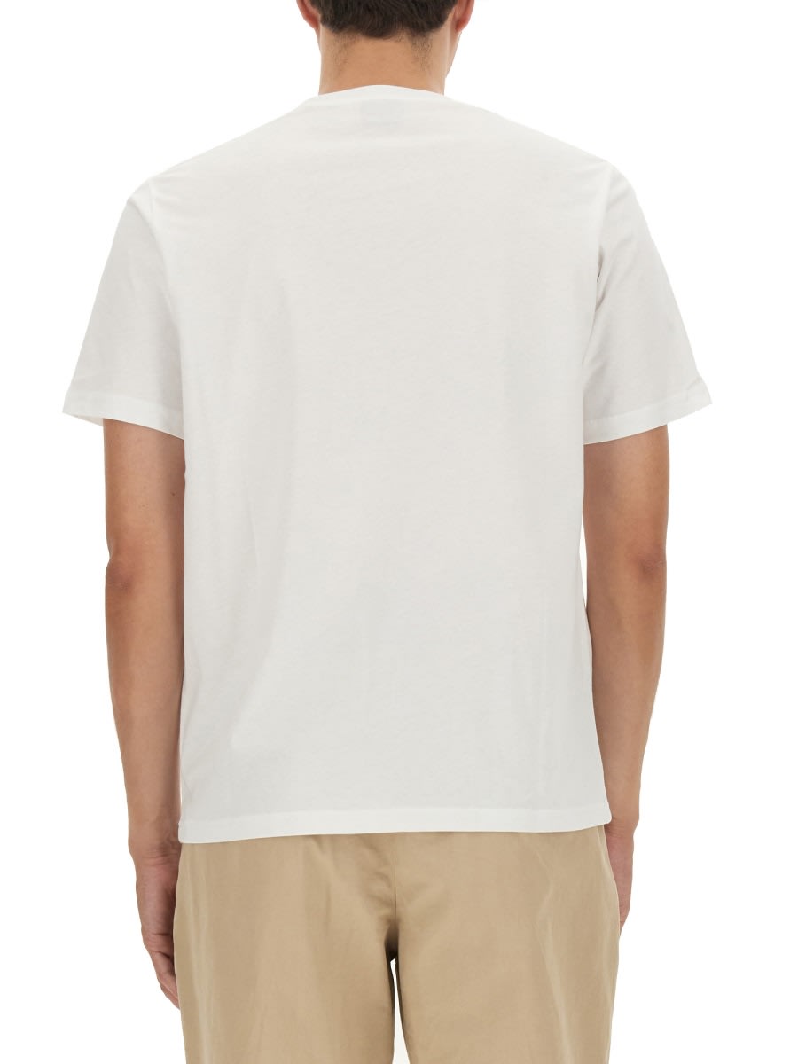 Shop Ps By Paul Smith Rabbit Stripe Print T-shirt In White