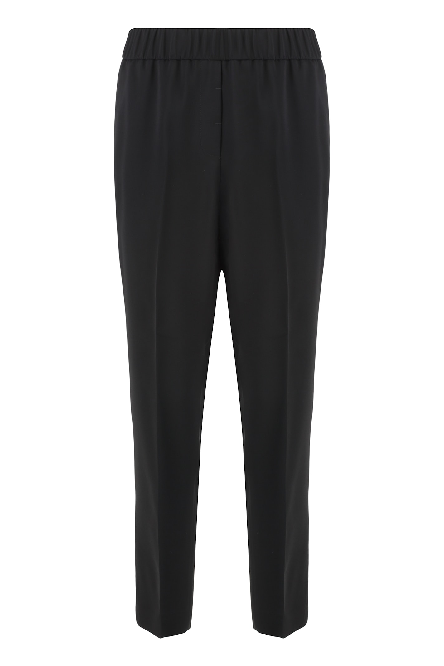 Peserico Beaded-stripes Tapered Trousers In Black