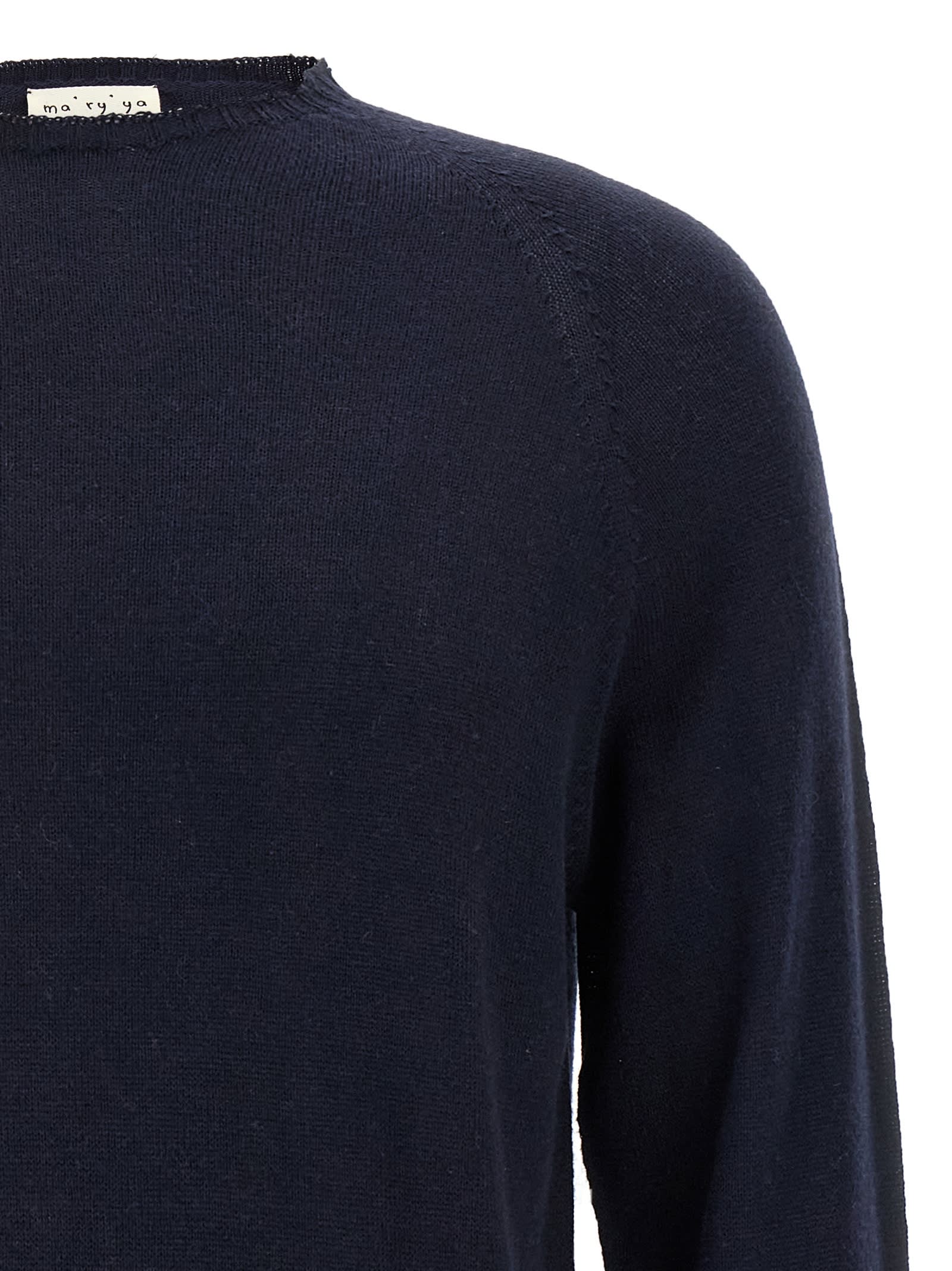 Ma'ry'ya Cashmere Cotton Sweater In Blue