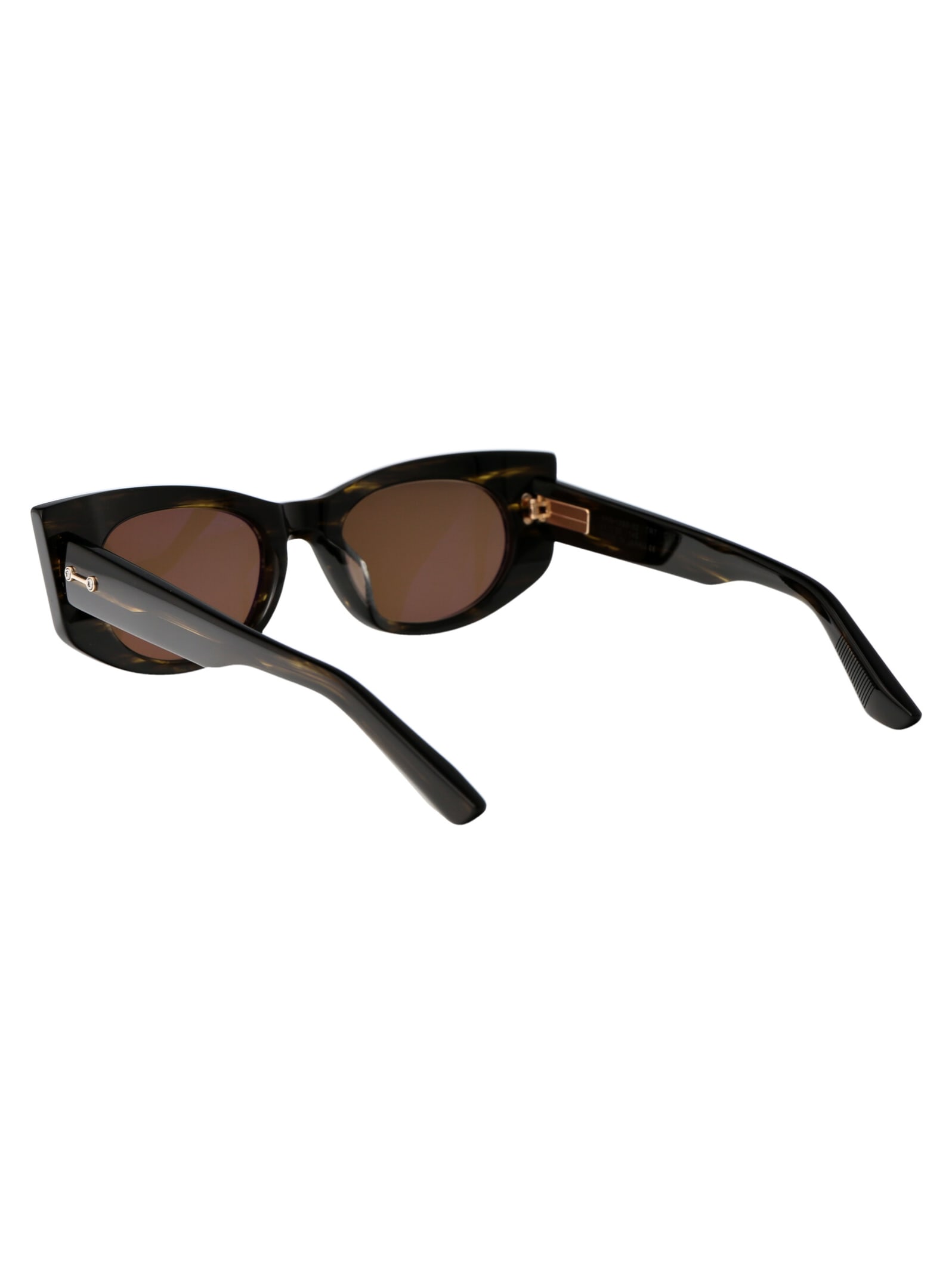 Shop Akoni Aquila Sunglasses In Dark Tortoise W/dark Brown