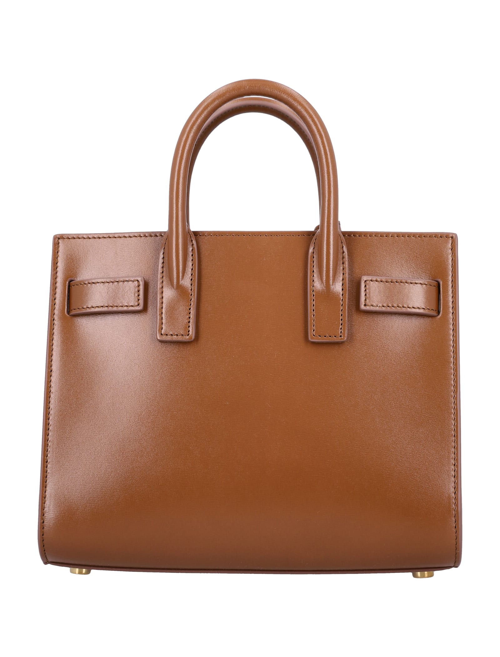 Saint Laurent Sac De Jour Leather Handbag In Brown