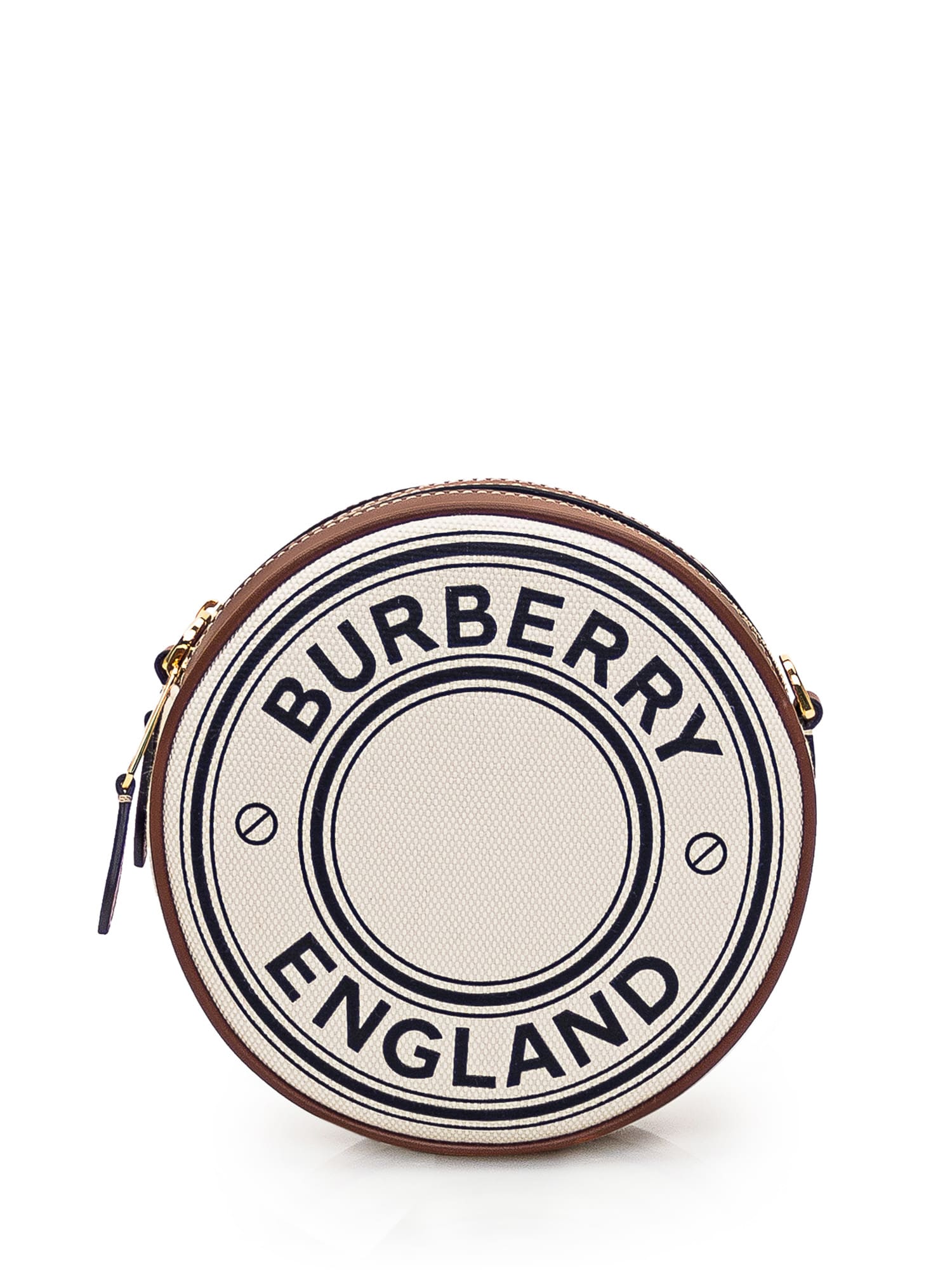 BURBERRY E-Canvas Calfskin Icon Stripe Louise Bag Archive Beige 1305488