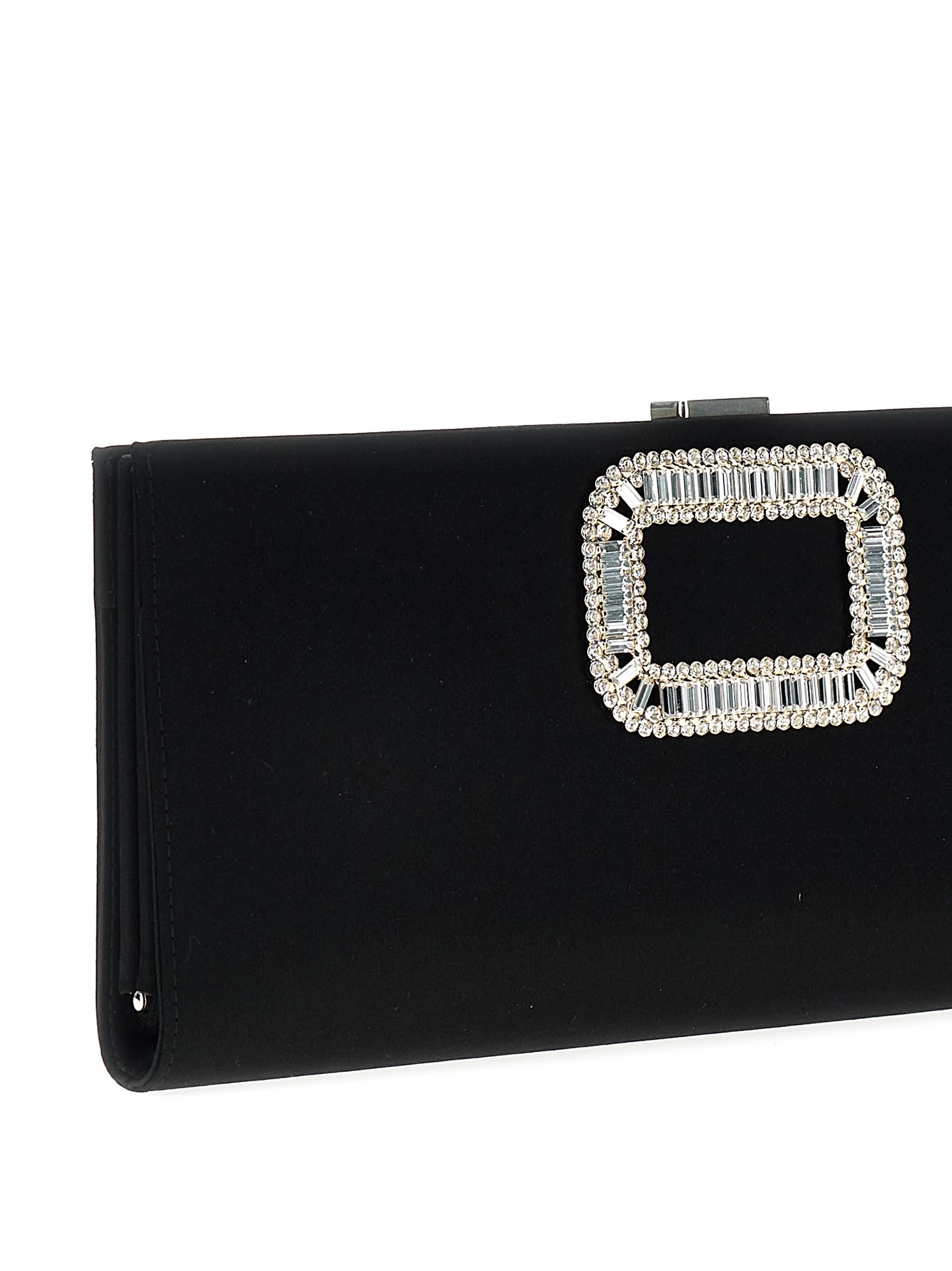 Shop Roger Vivier Pilgrim Small Clutch In Black